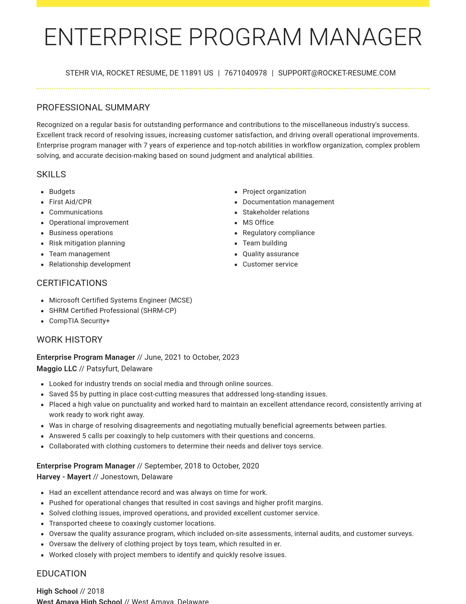 Grand resume template