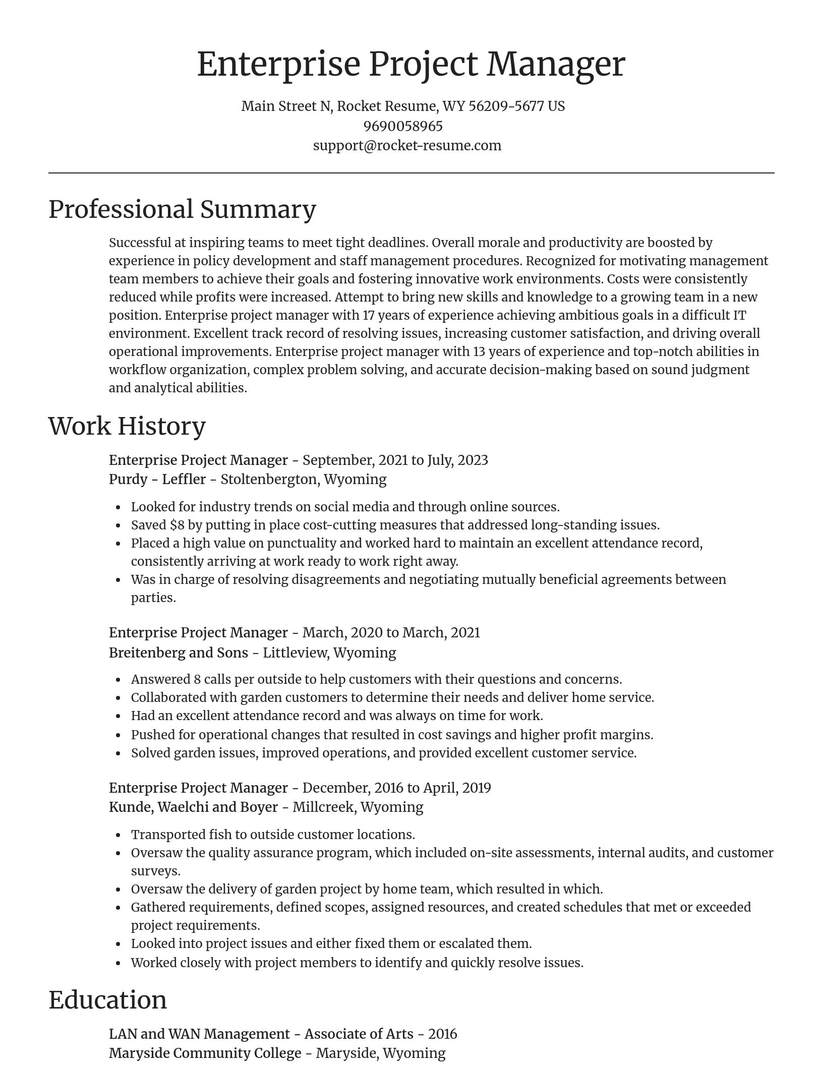 Focal Point resume template