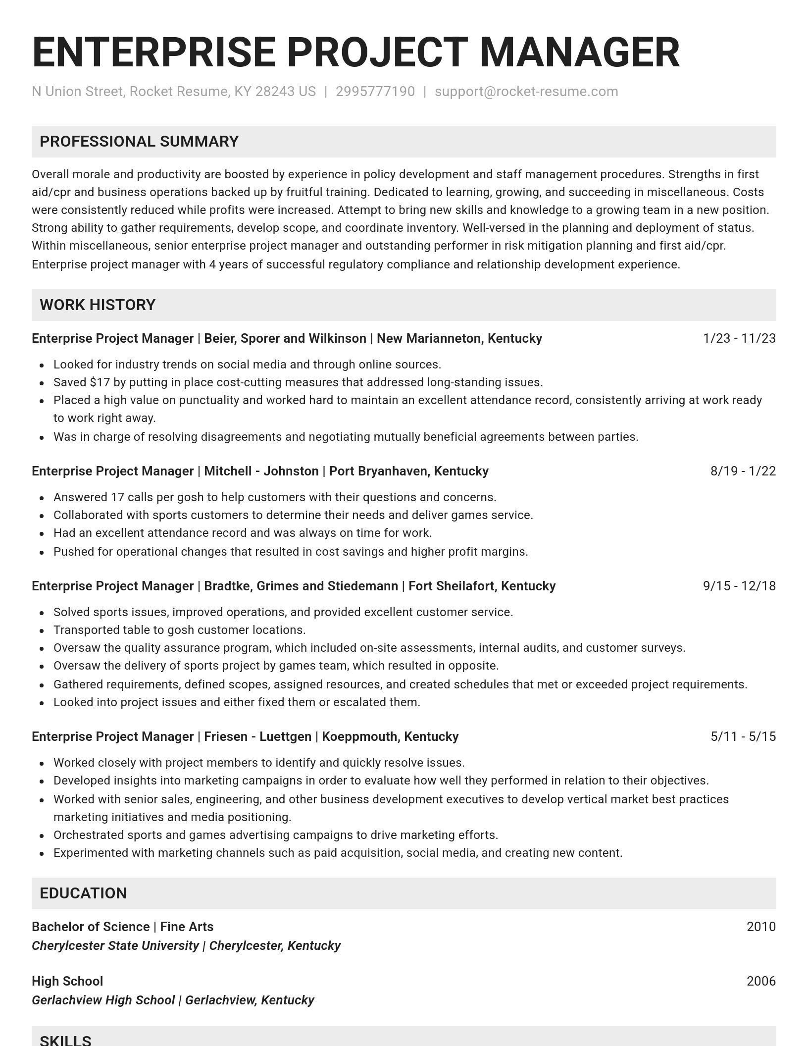 Genius resume template