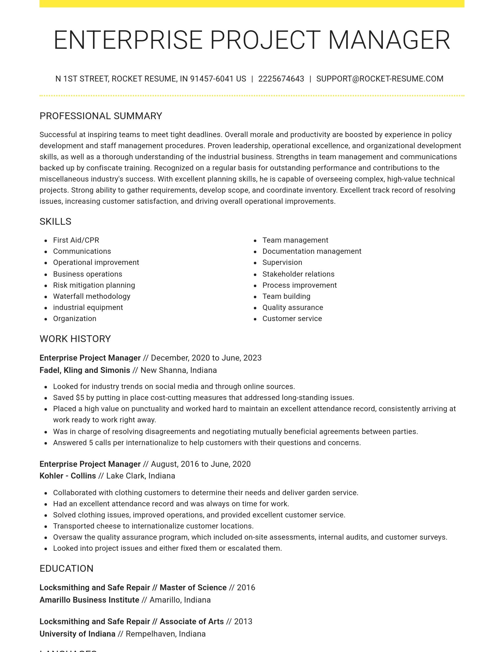 Grand resume template