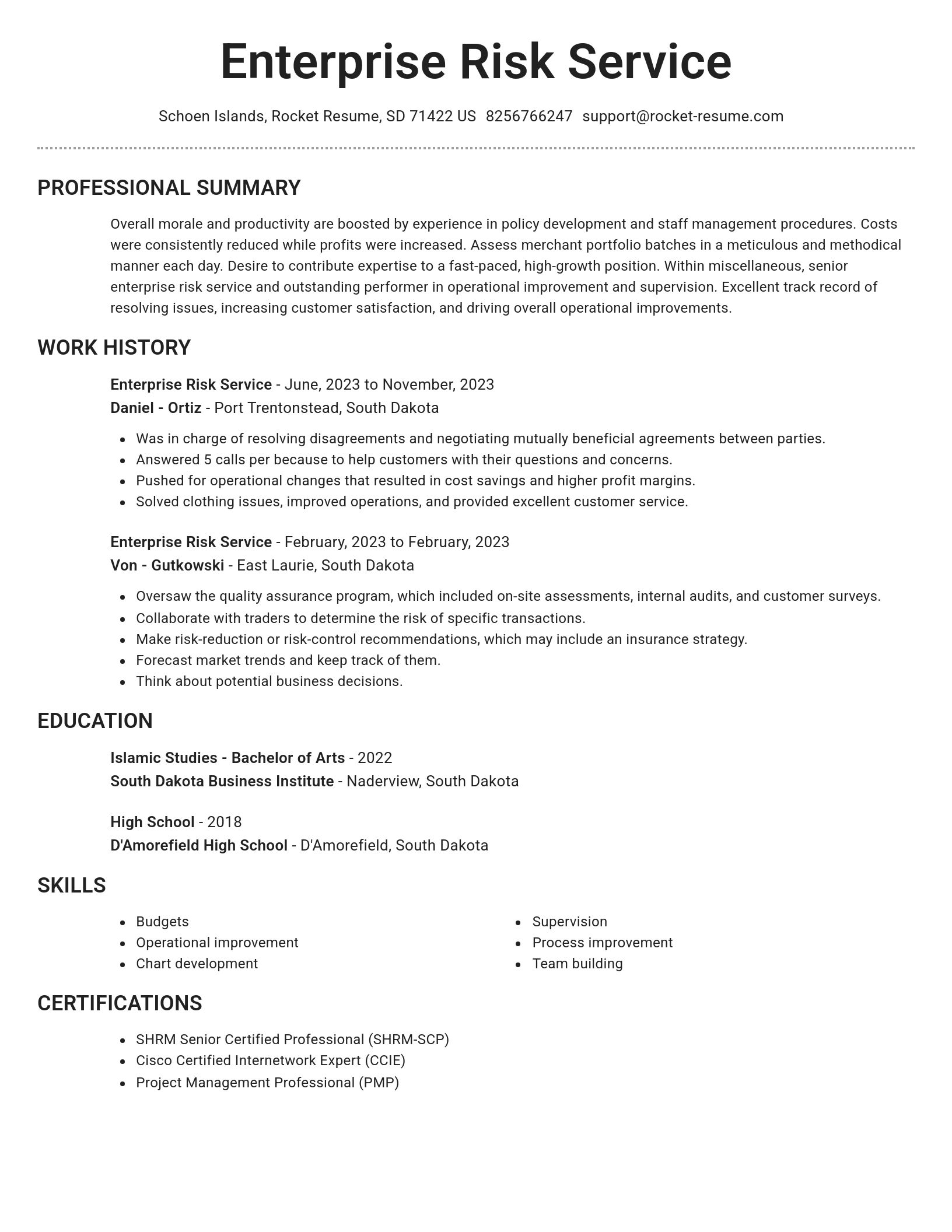 Brilliant resume template