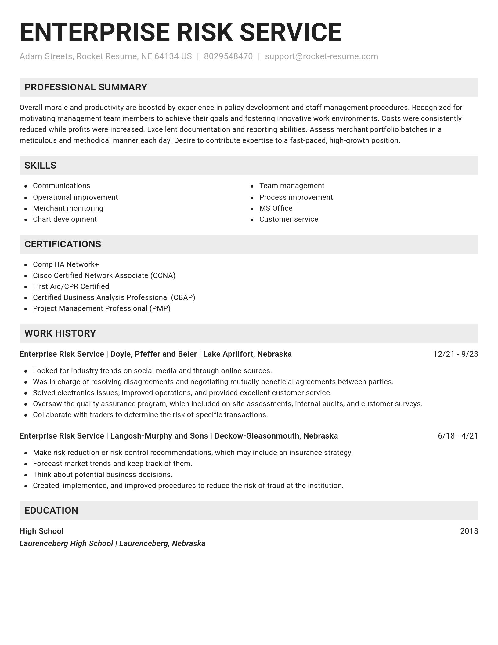 Genius resume template