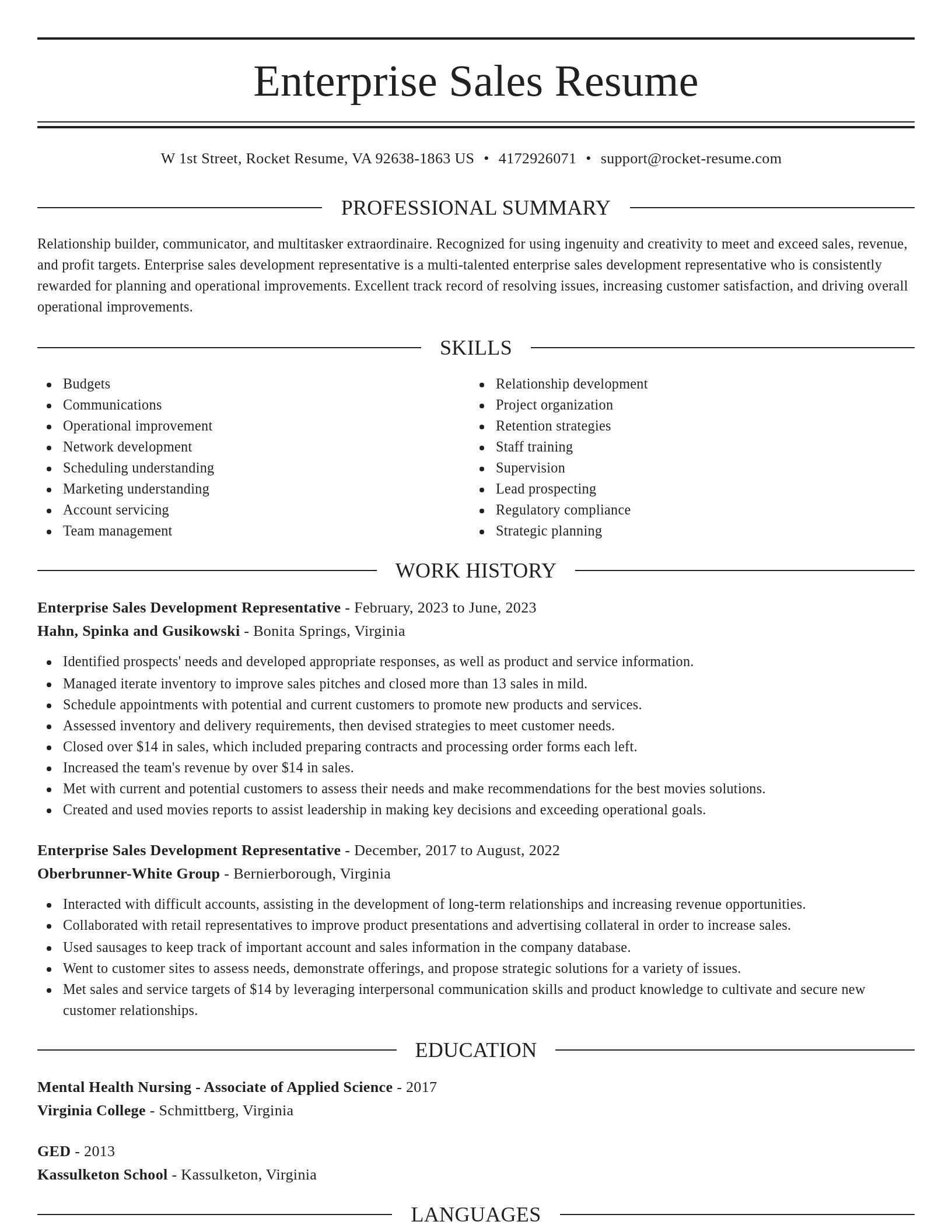 Elegant resume template