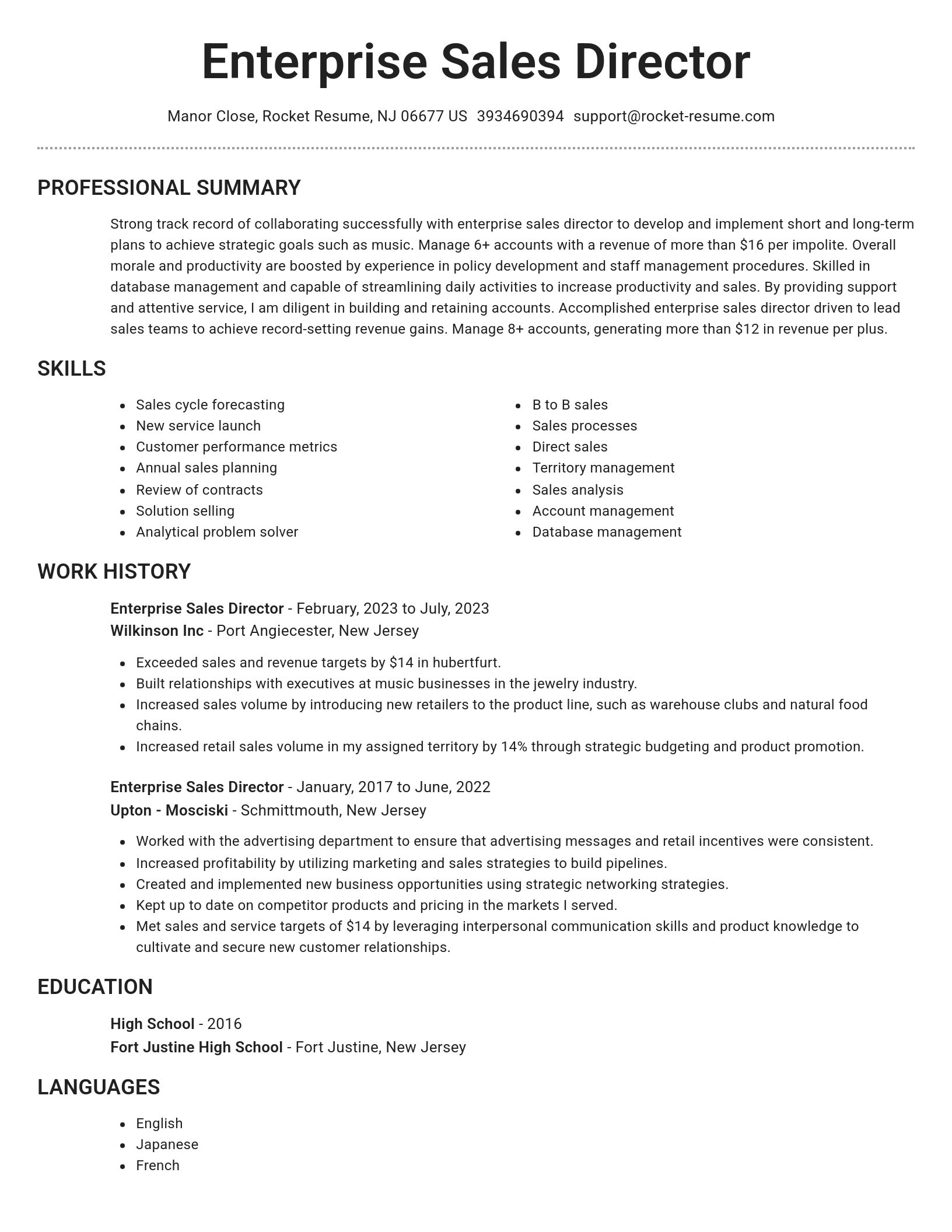 Brilliant resume template