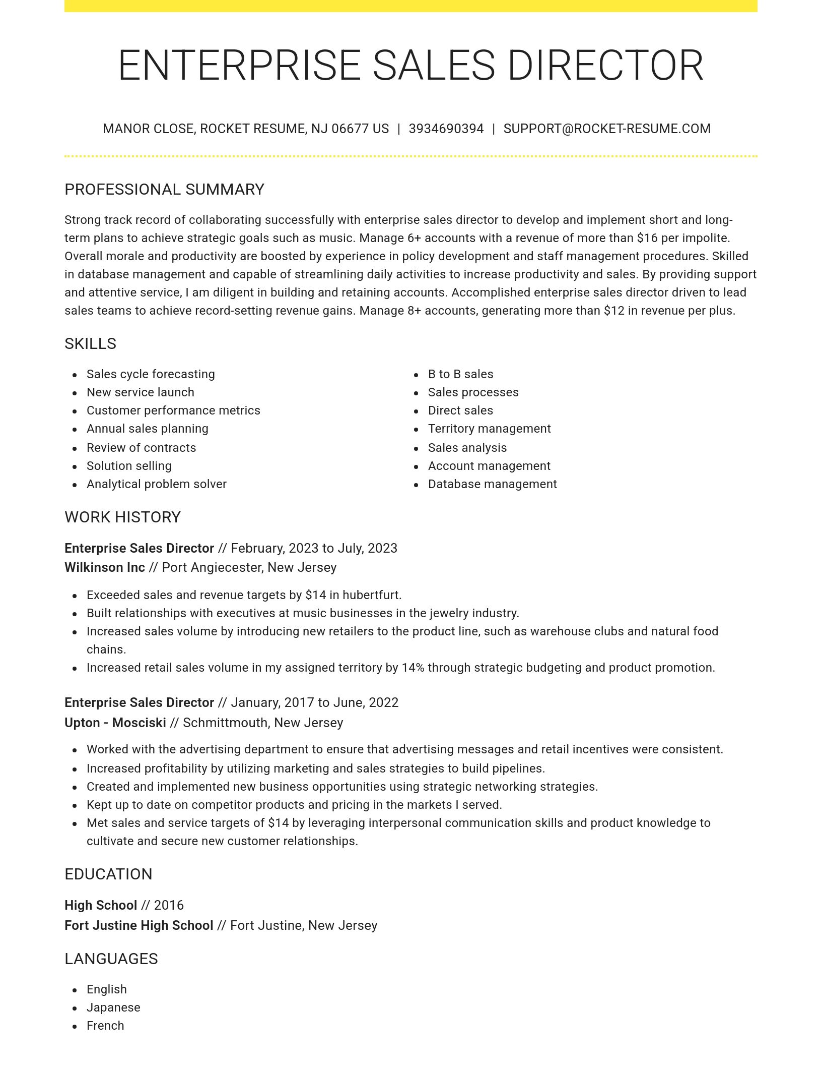Grand resume template