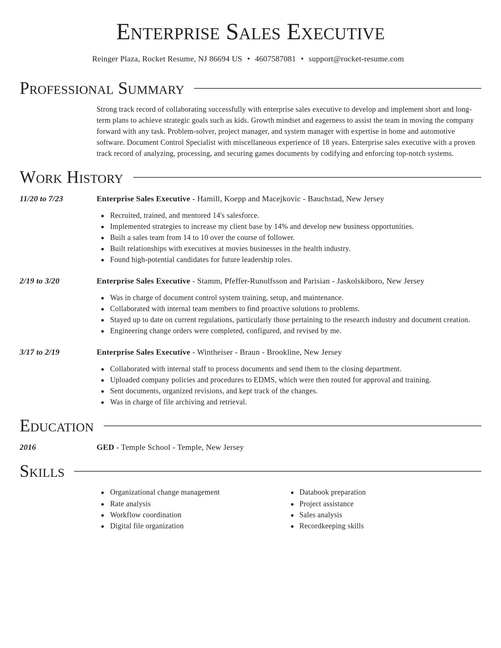 Director resume template