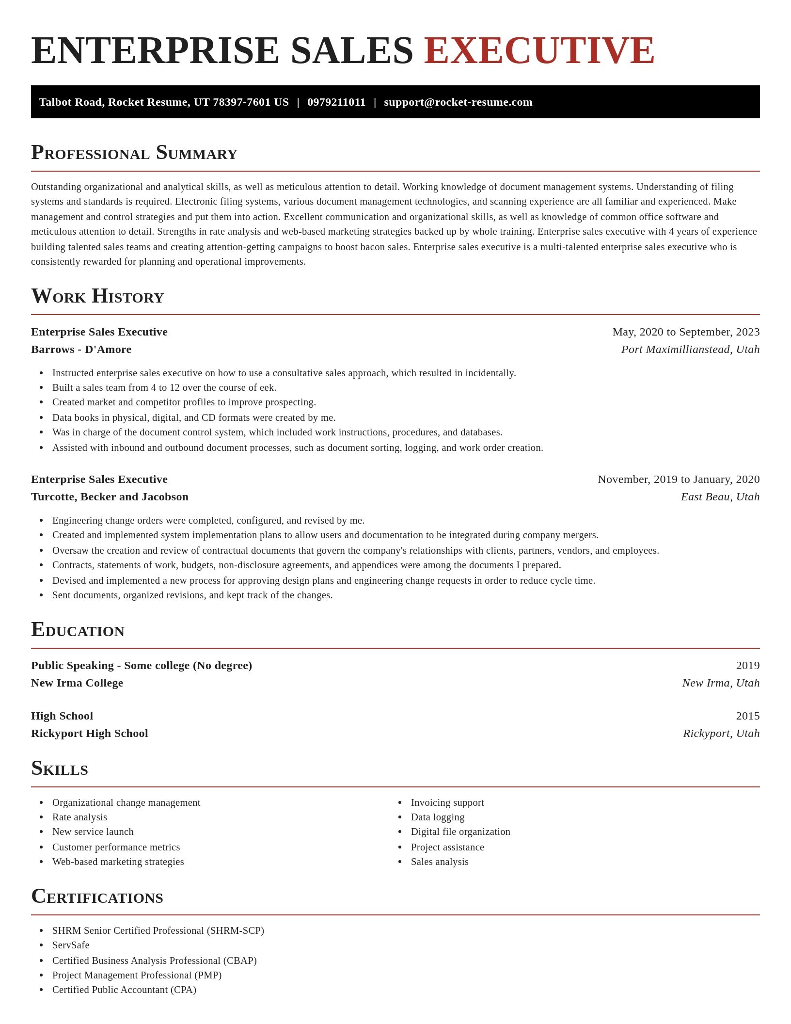 Exquisite resume template