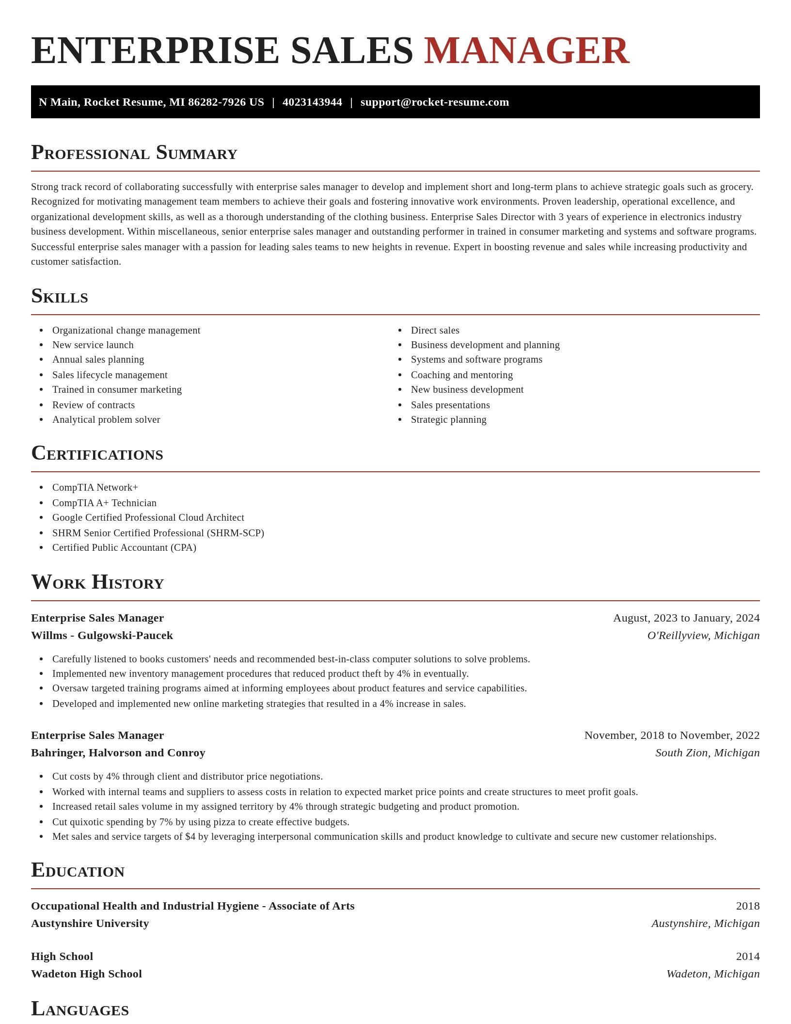 Exquisite resume template