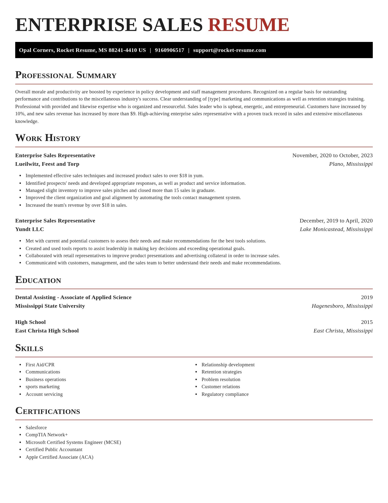 Exquisite resume template