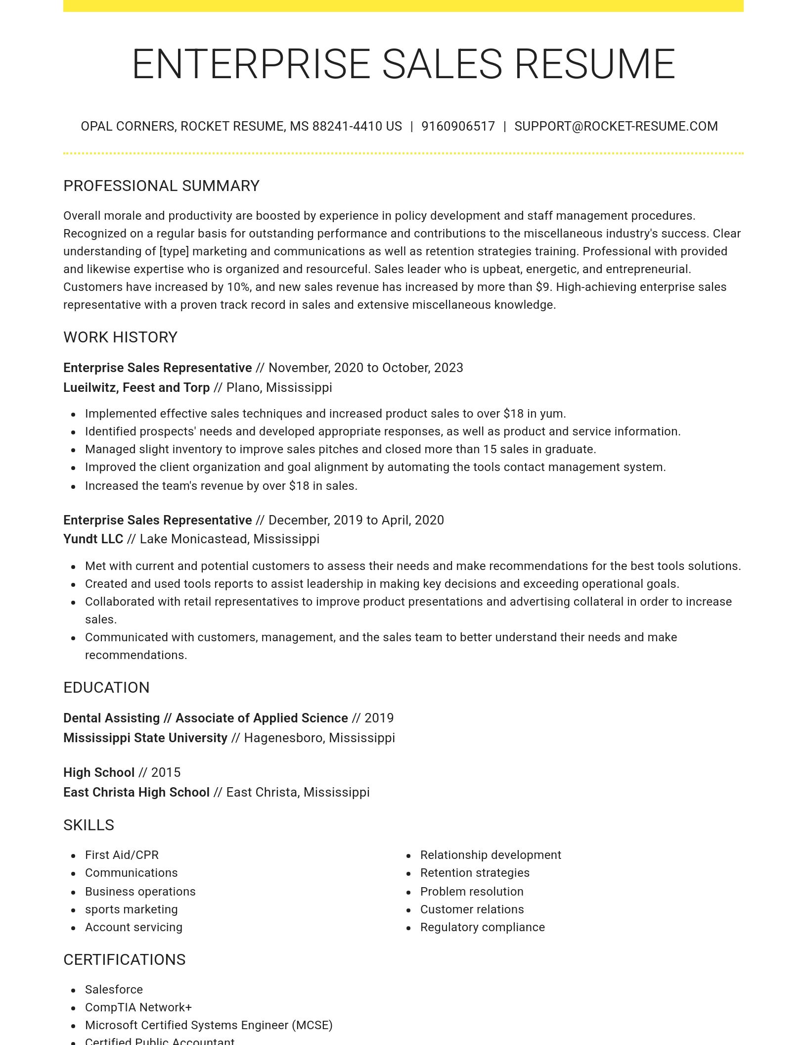 Grand resume template