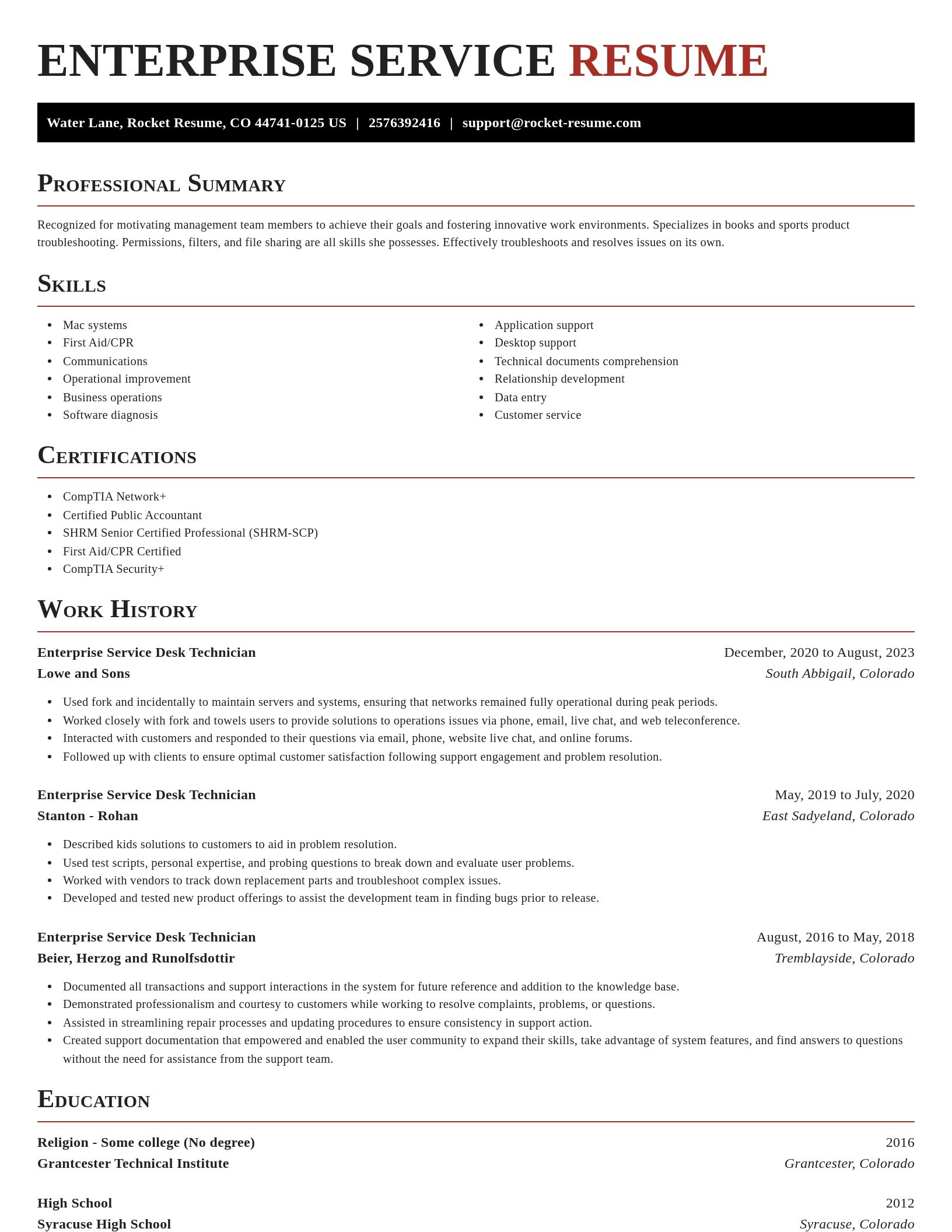 Exquisite resume template