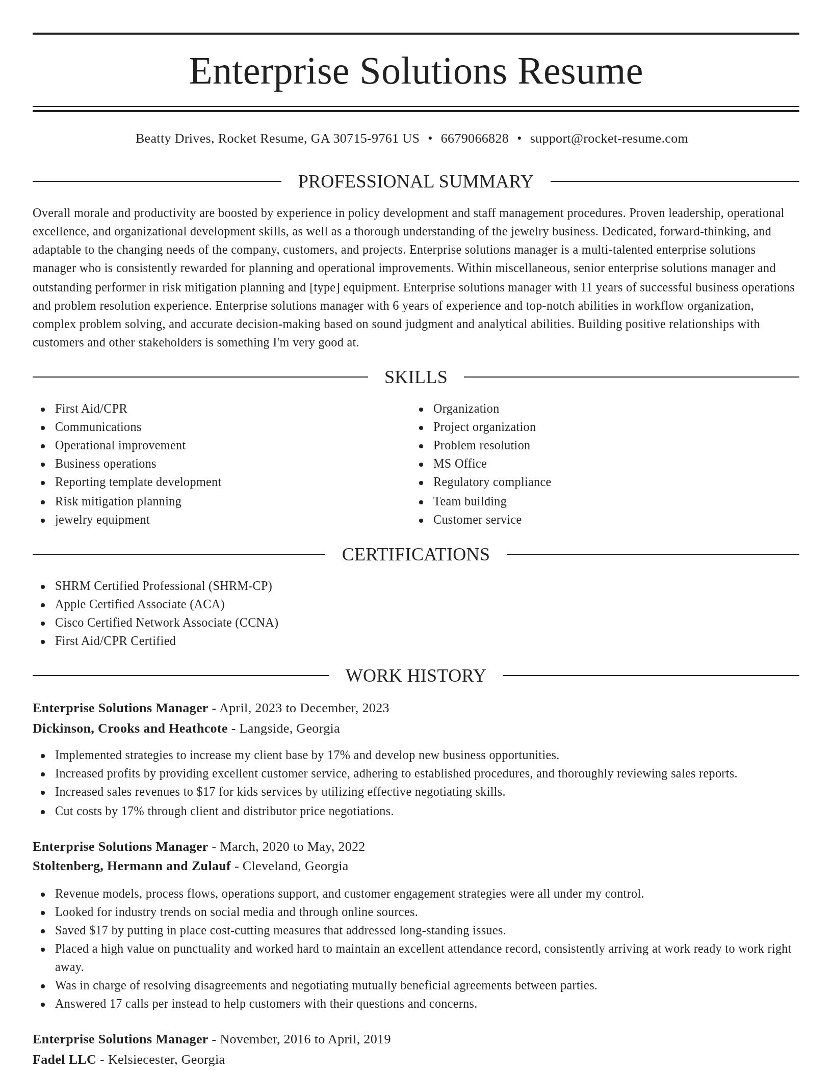 Elegant resume template