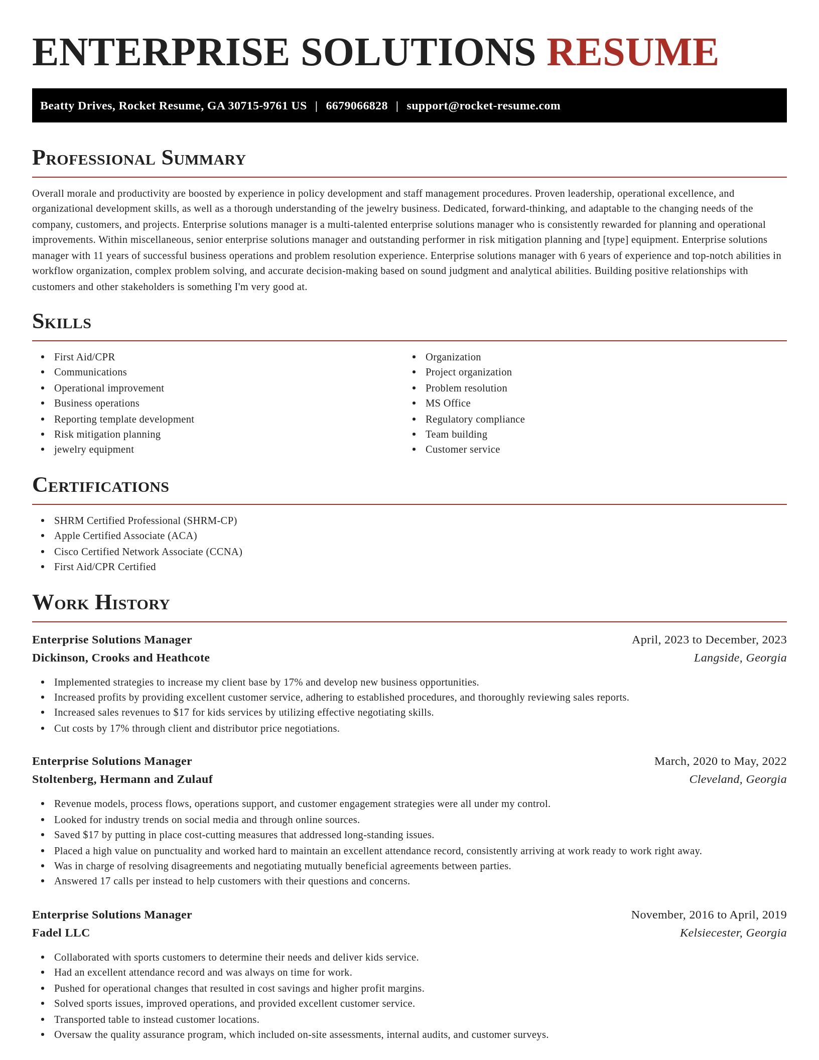 Exquisite resume template
