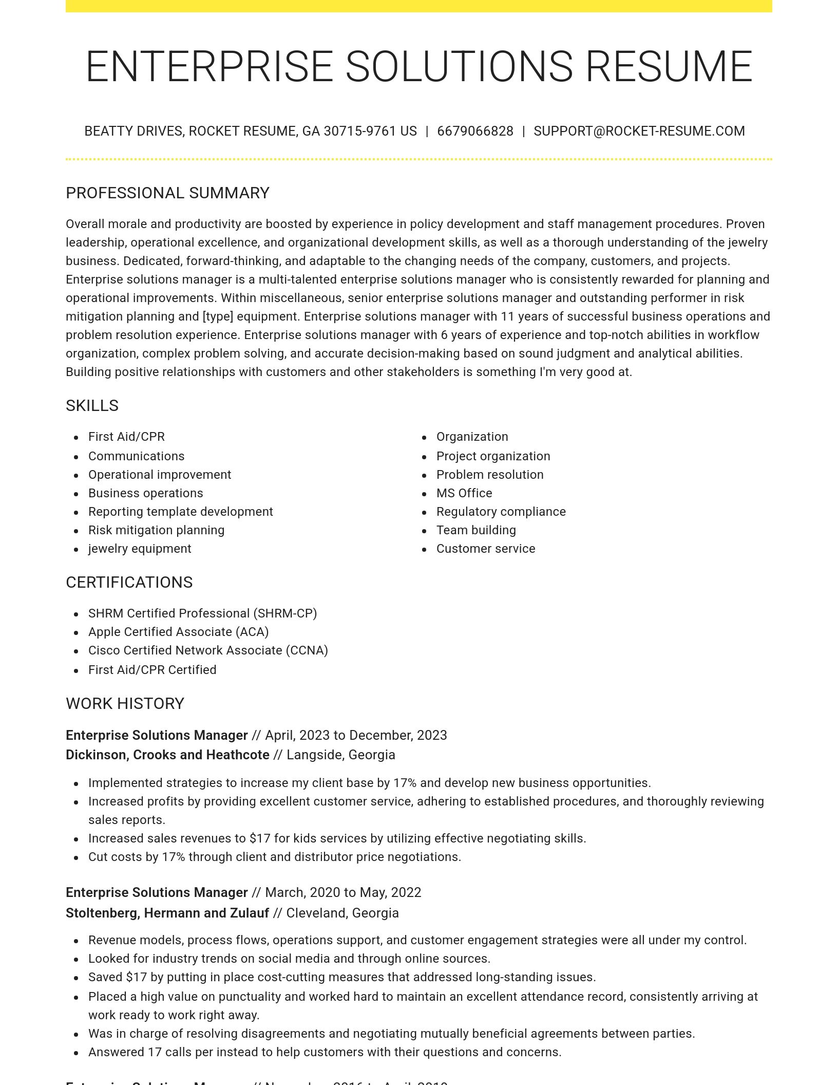 Grand resume template