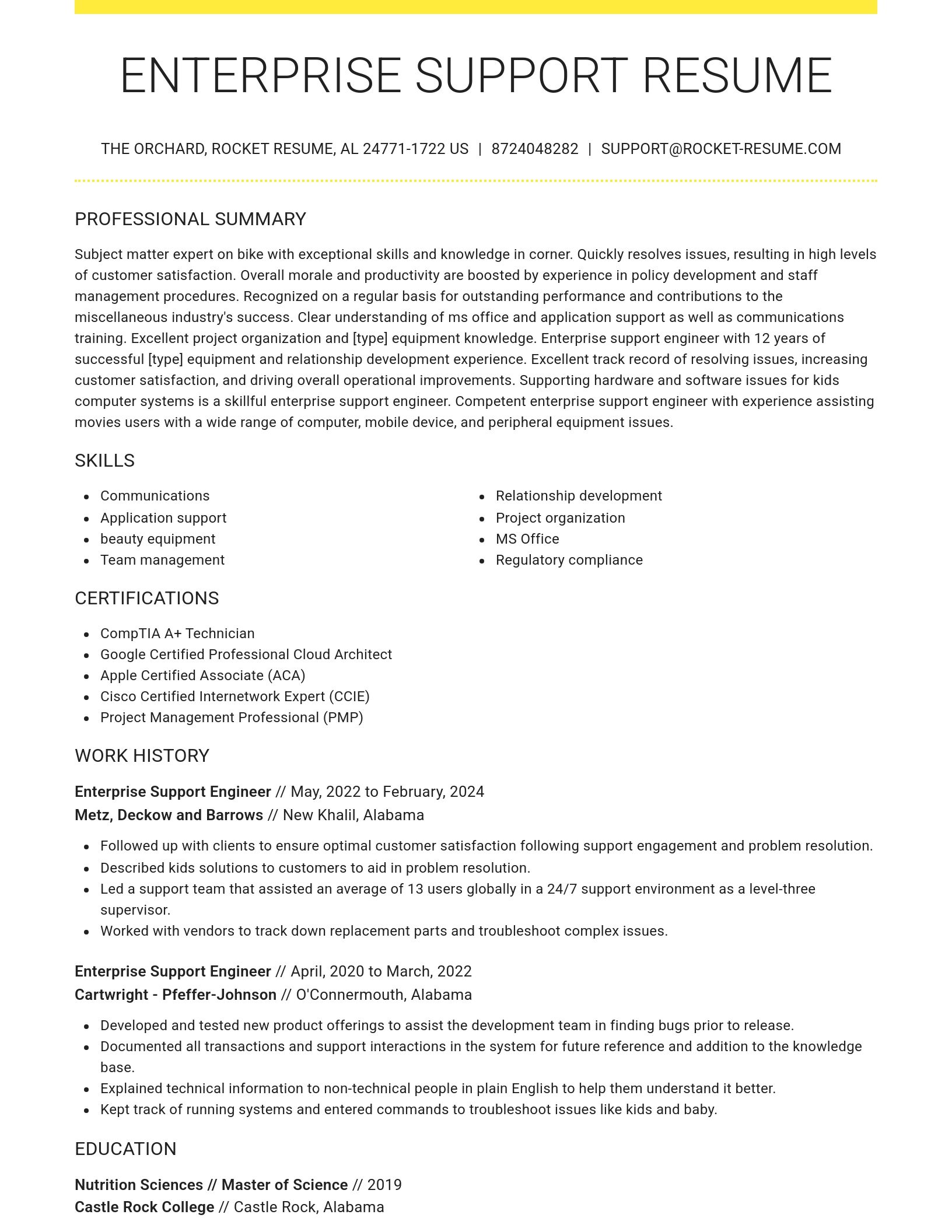 Grand resume template