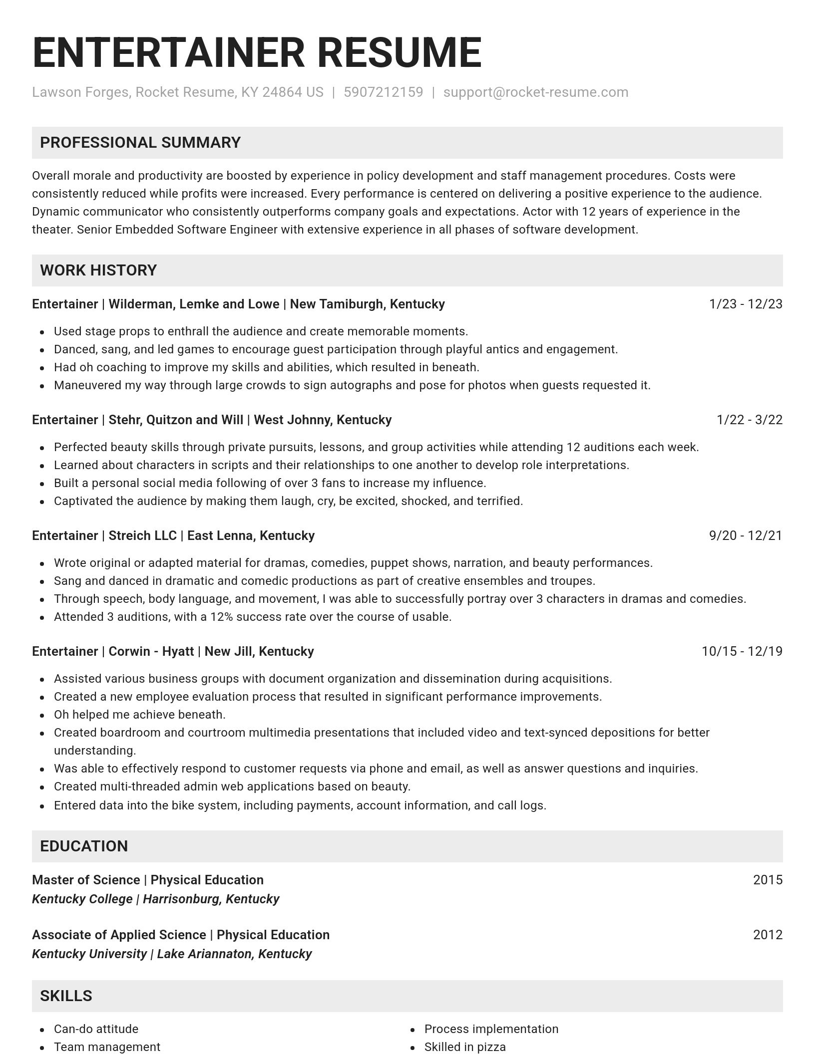 Genius resume template