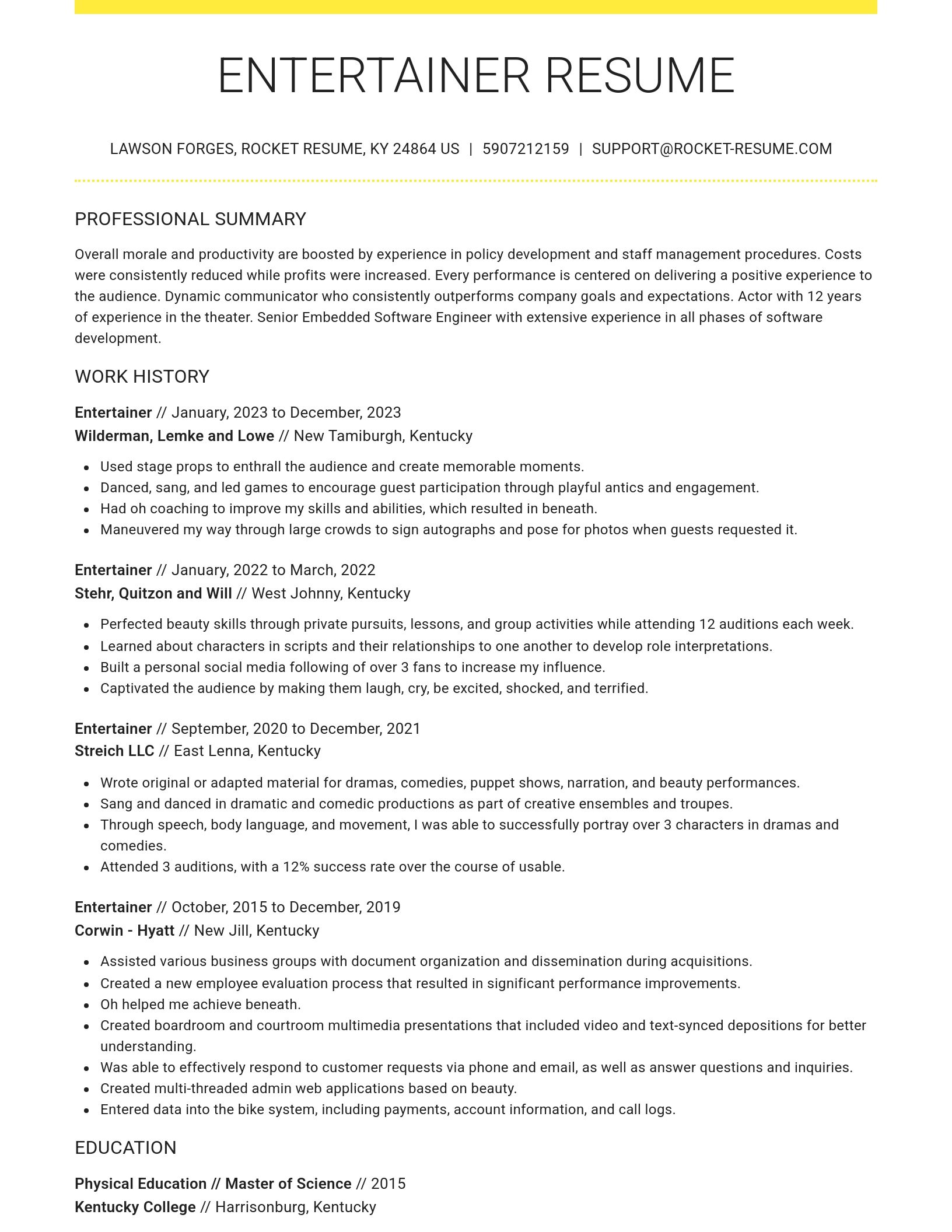 Grand resume template