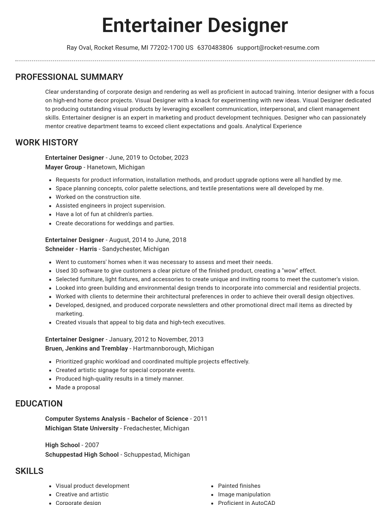 Brilliant resume template