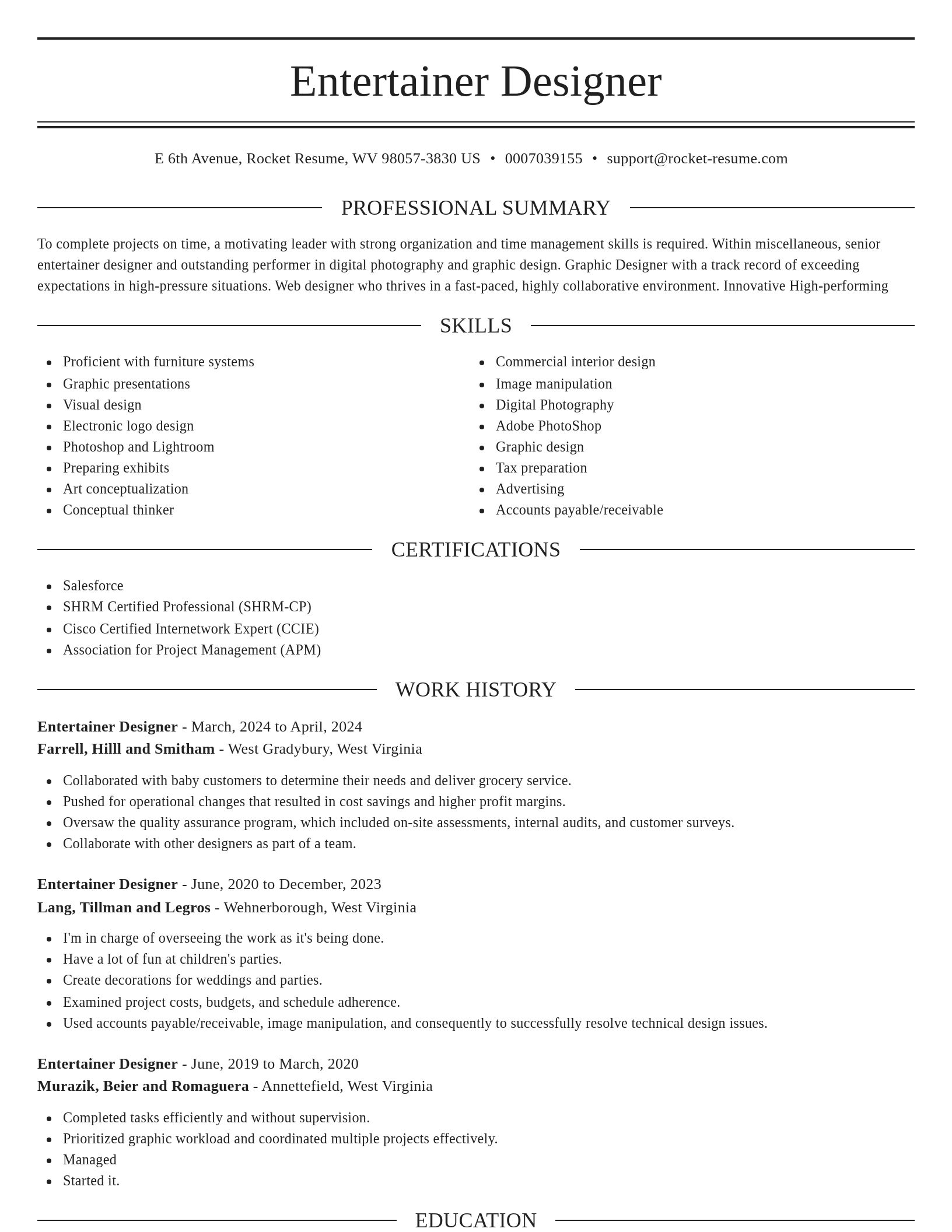Elegant resume template