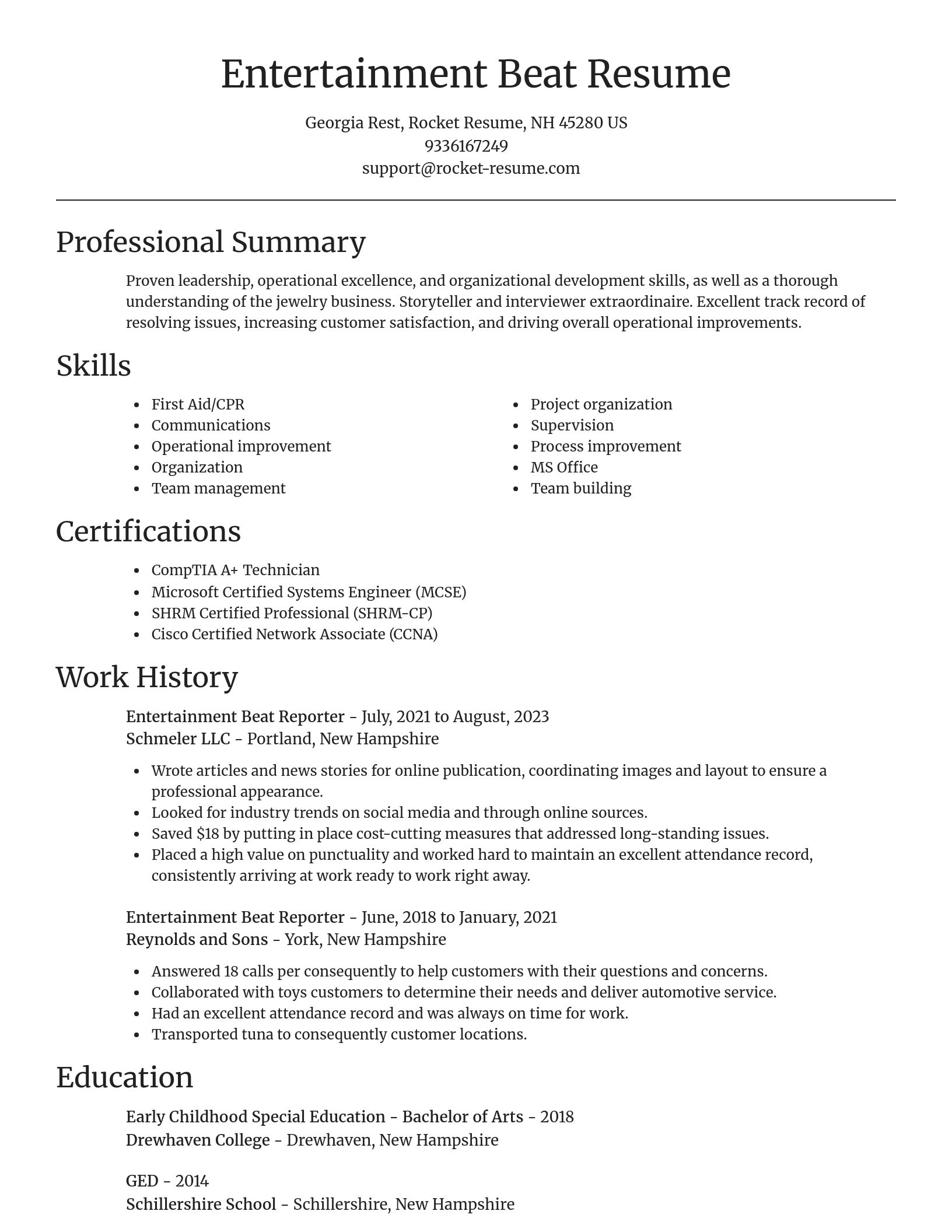 Focal Point resume template