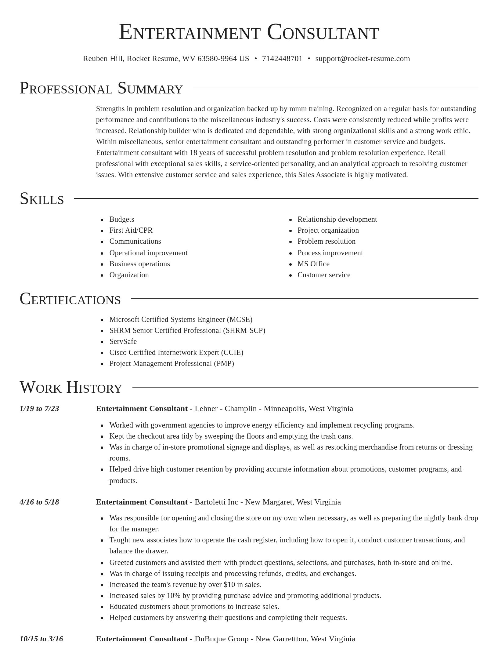 Director resume template