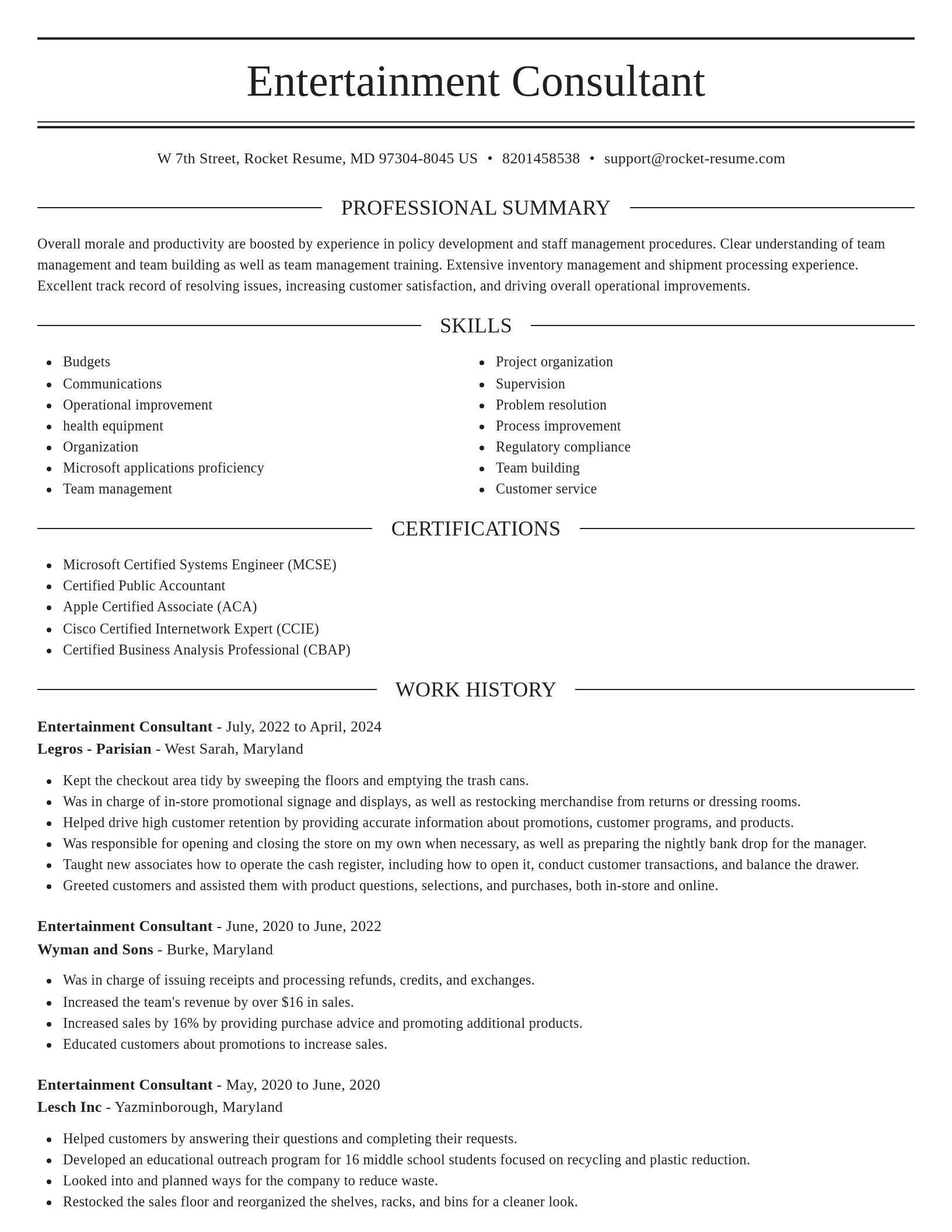 Elegant resume template
