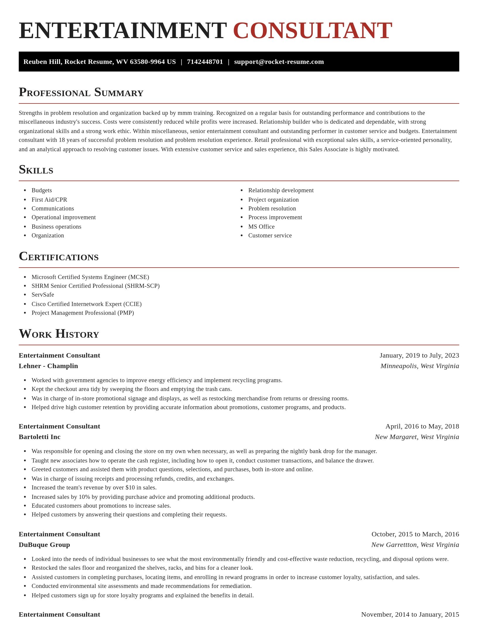 Exquisite resume template