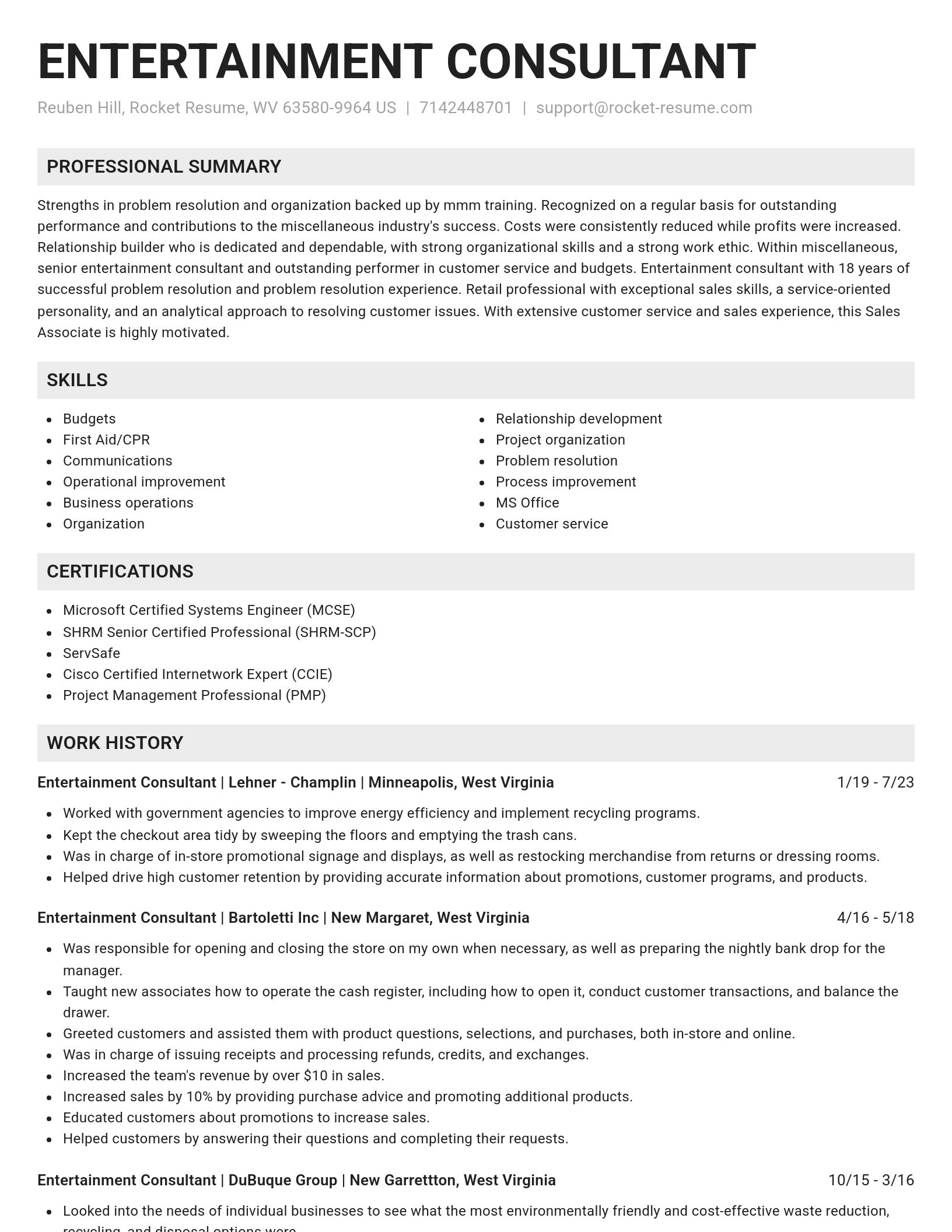 Genius resume template