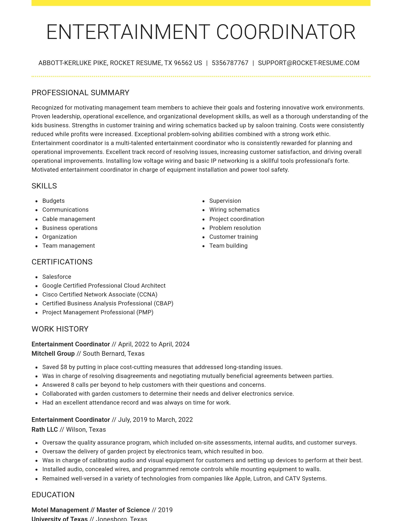 Grand resume template