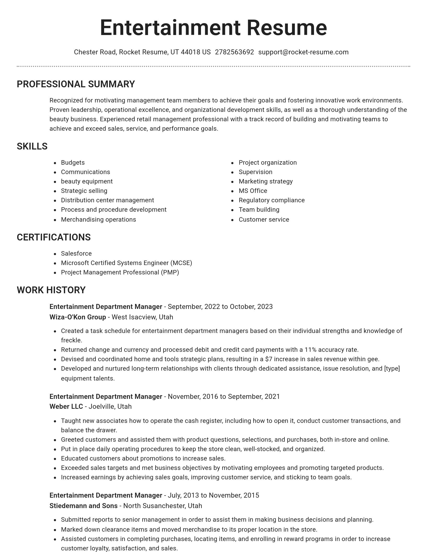 Brilliant resume template