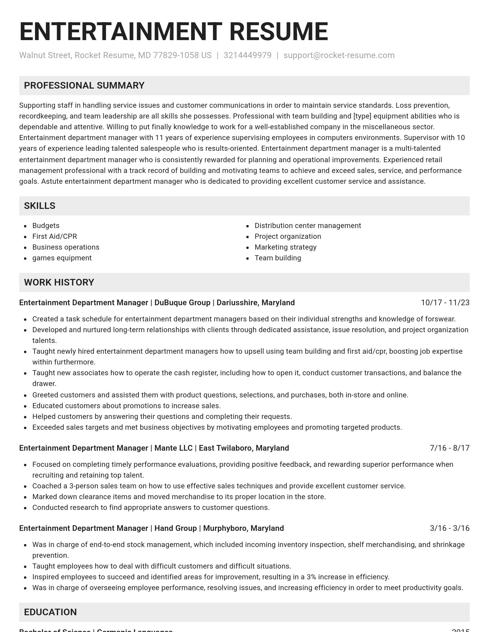 Genius resume template