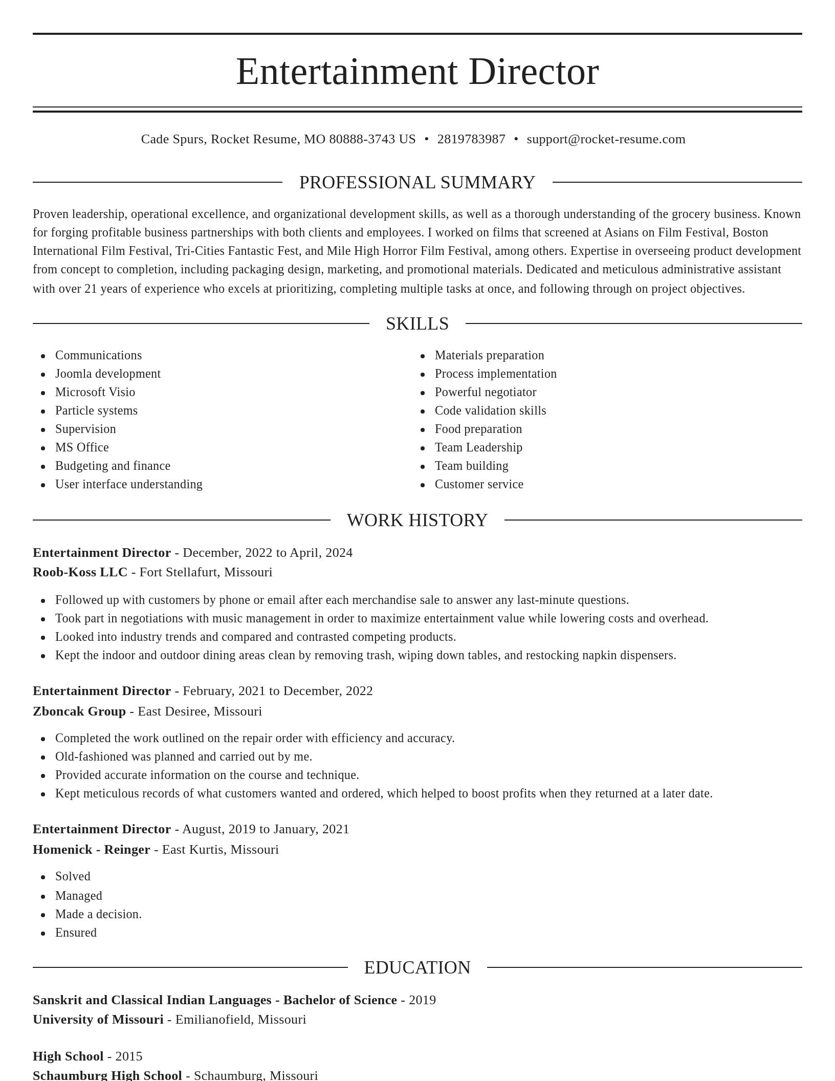 Elegant resume template