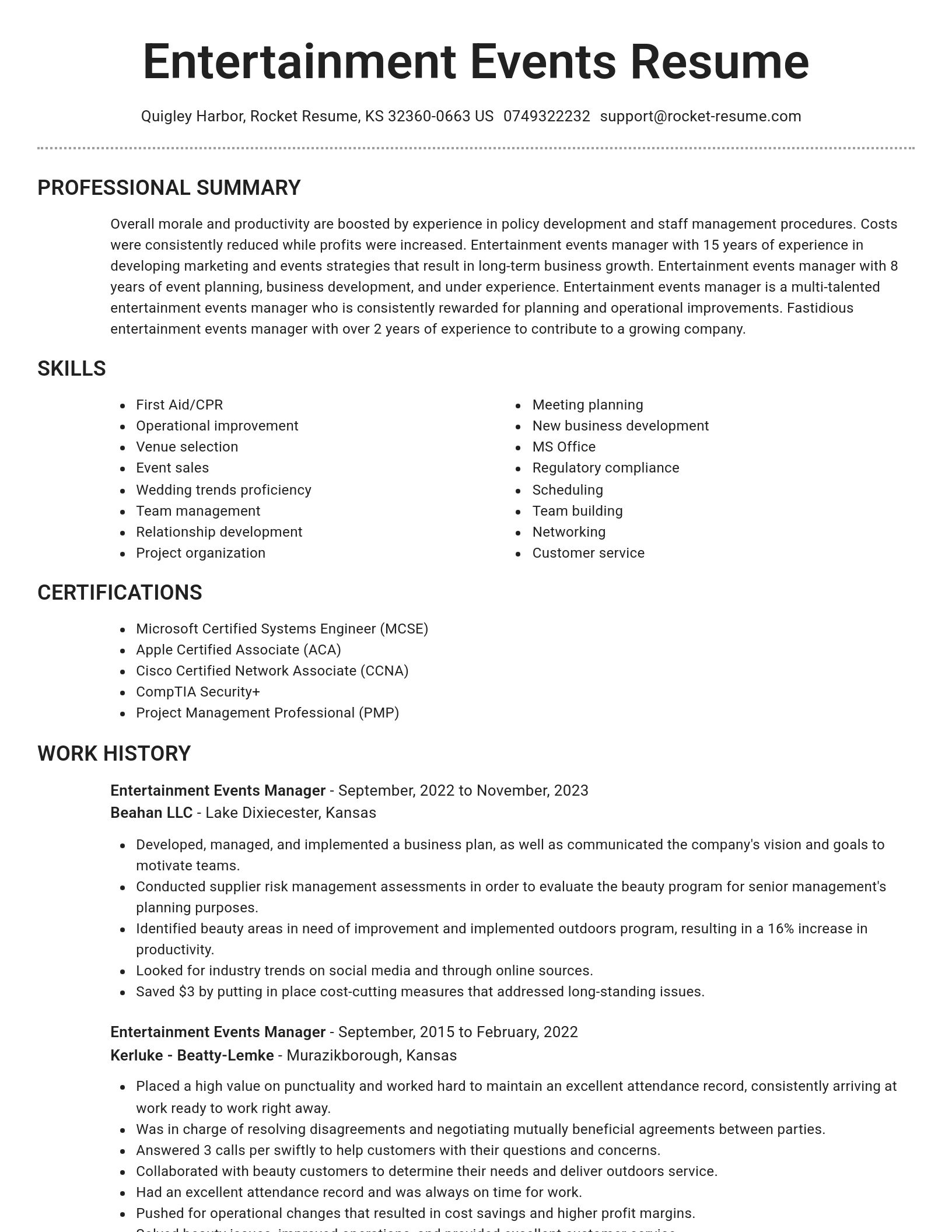 Brilliant resume template