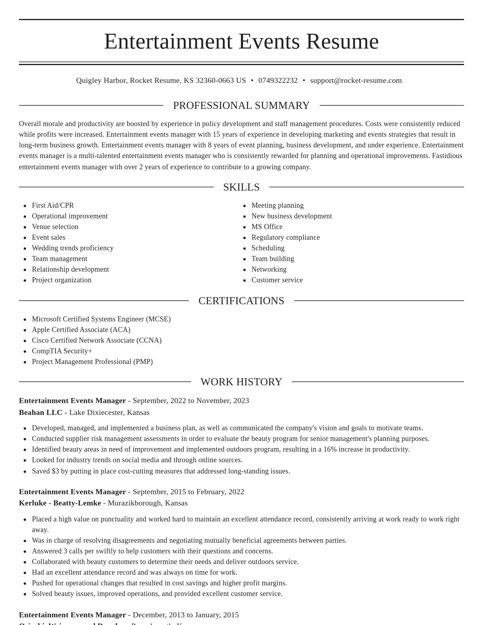 Elegant resume template