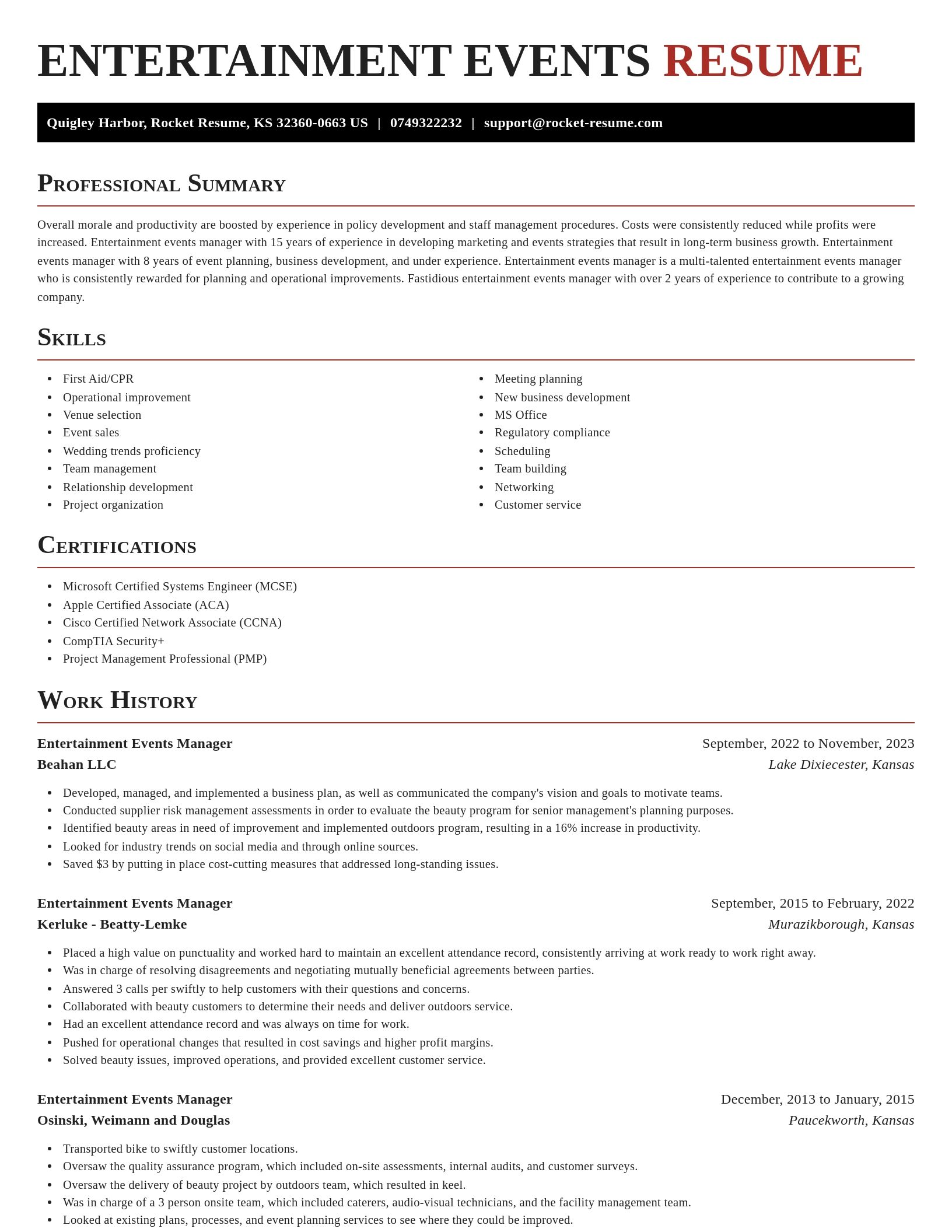 Exquisite resume template