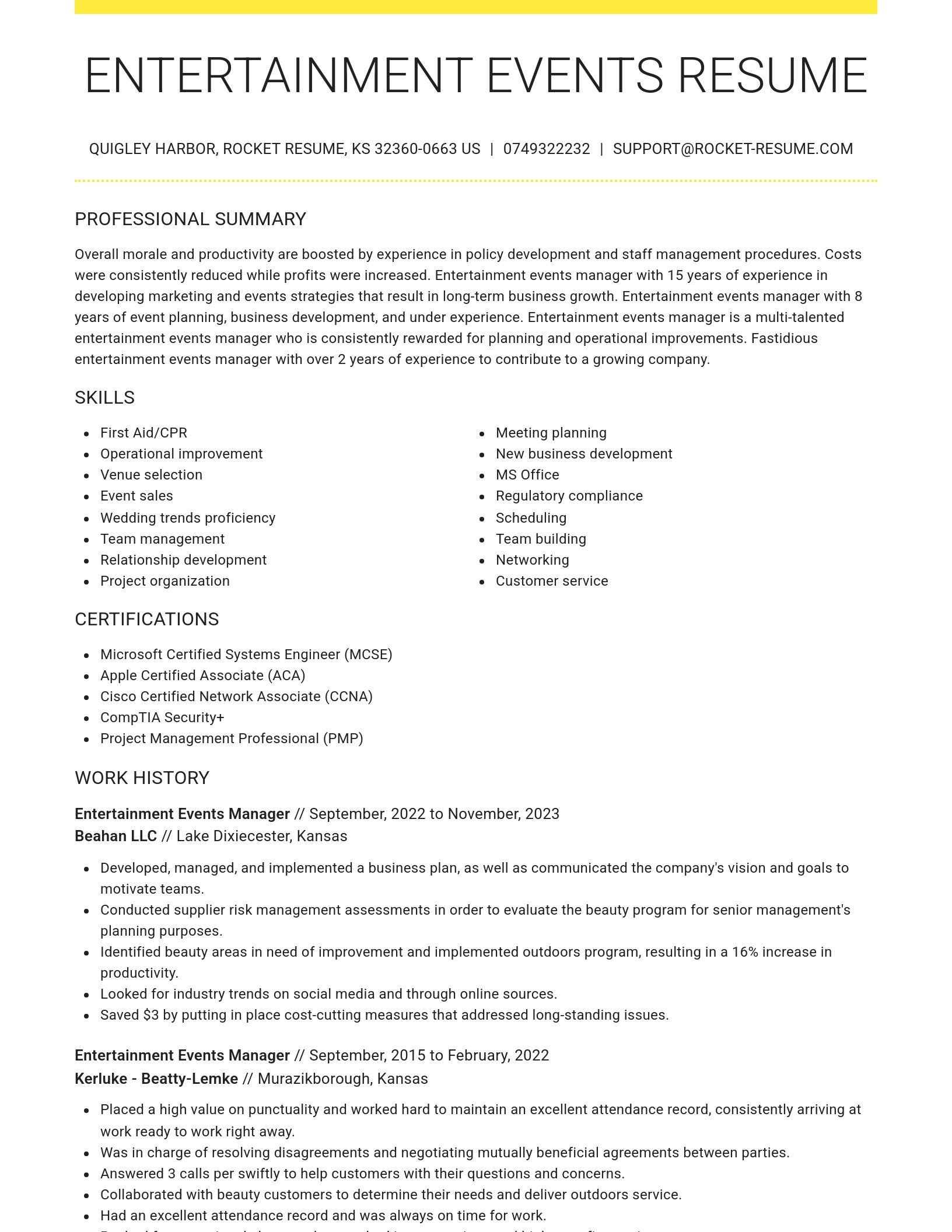 Grand resume template
