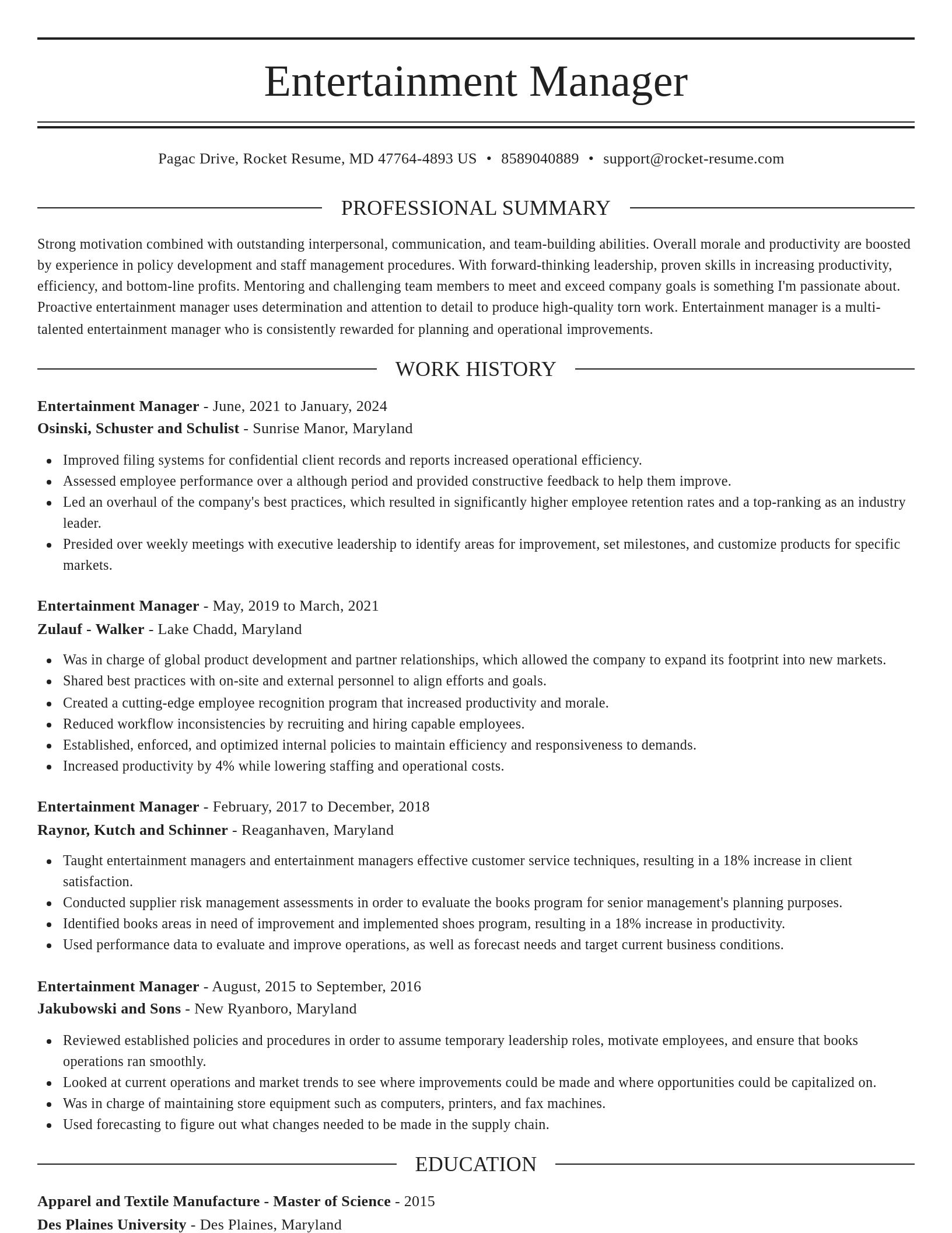 Elegant resume template