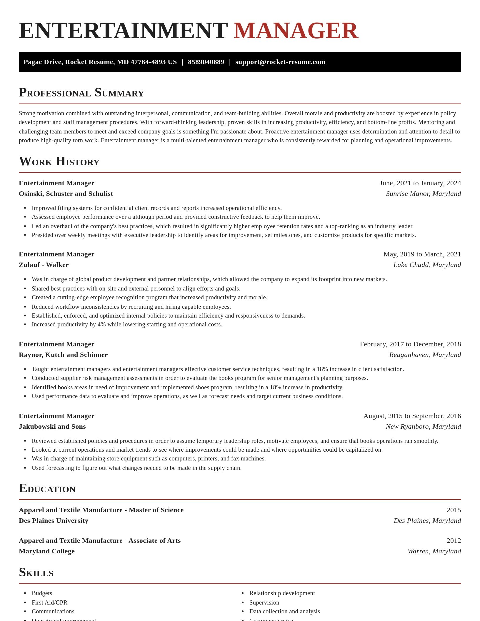 Exquisite resume template
