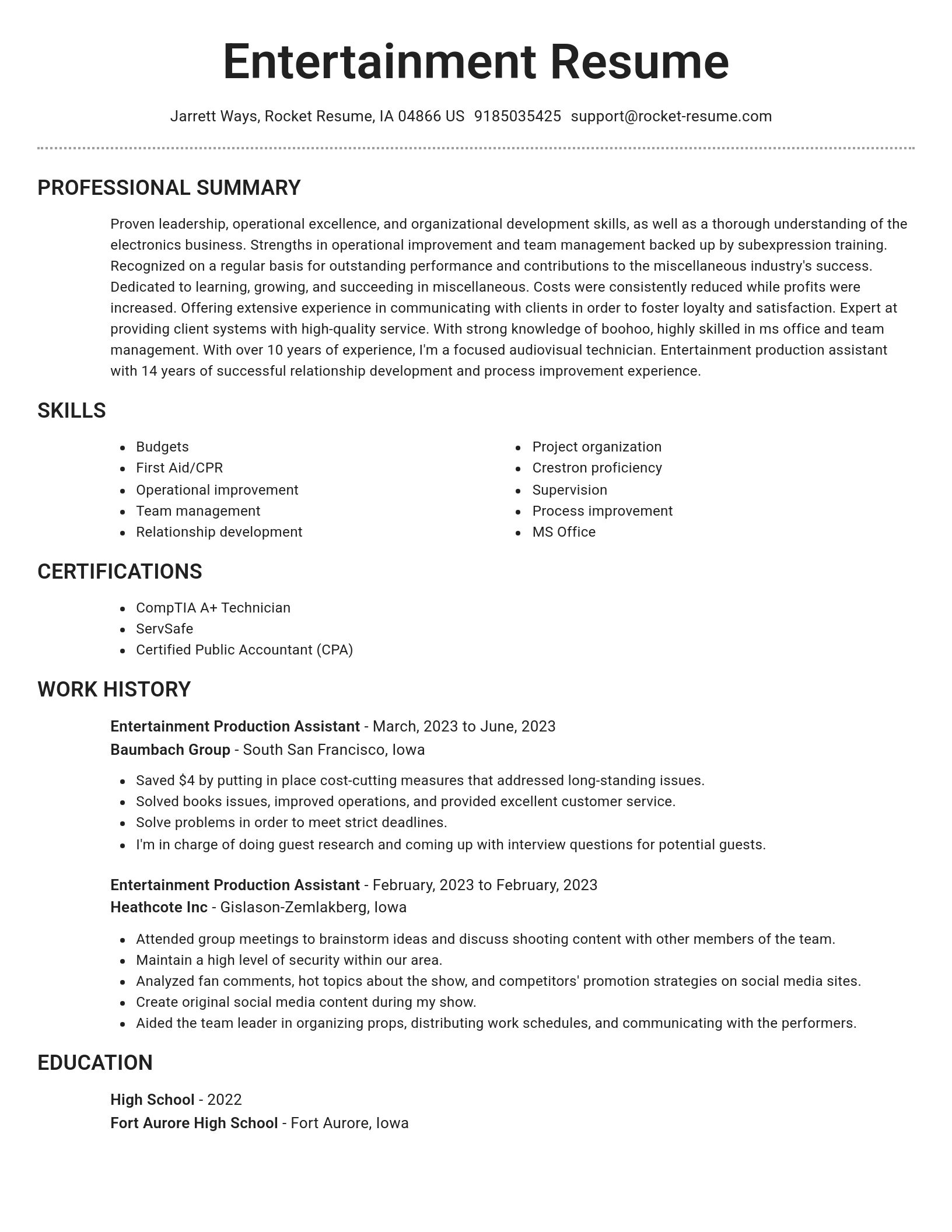 Brilliant resume template