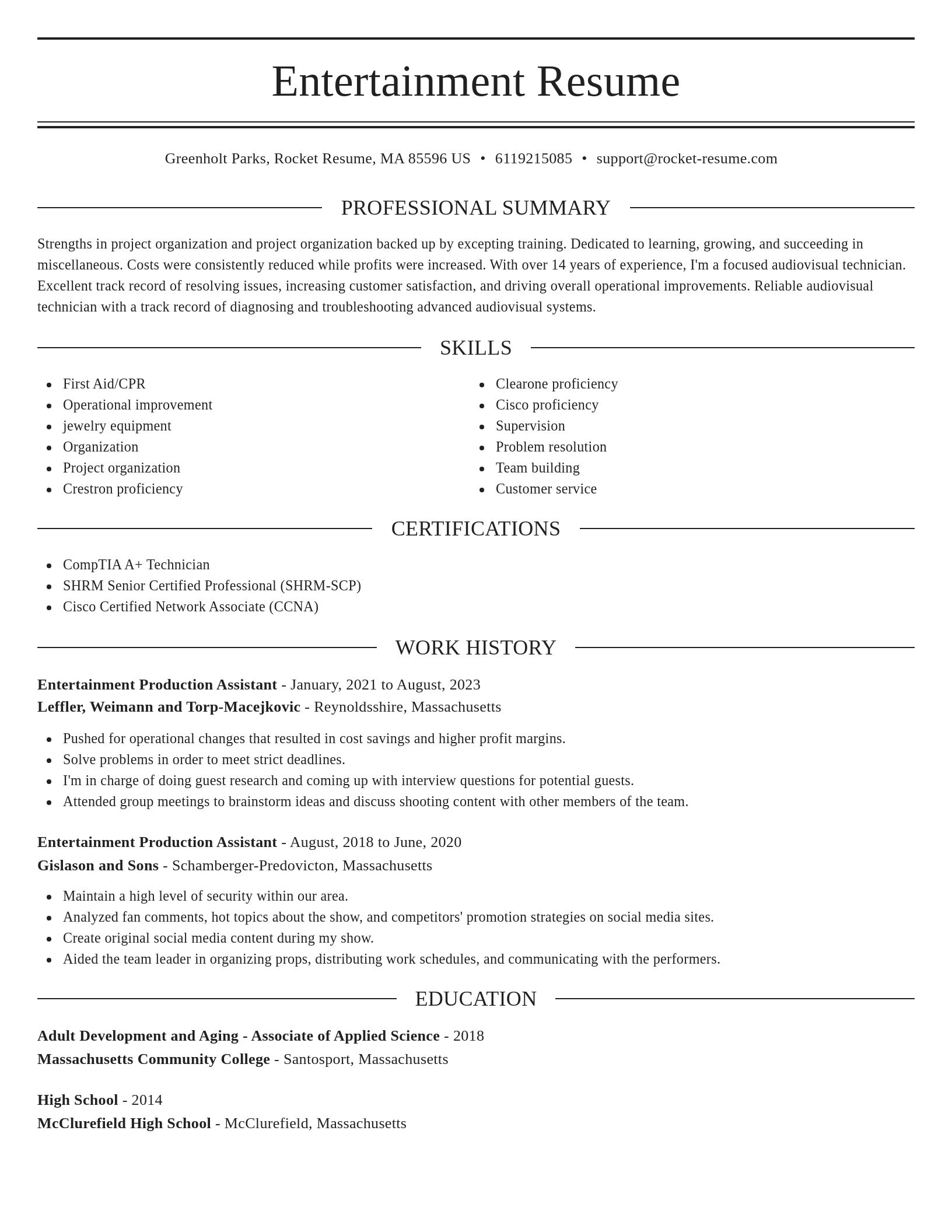 Elegant resume template