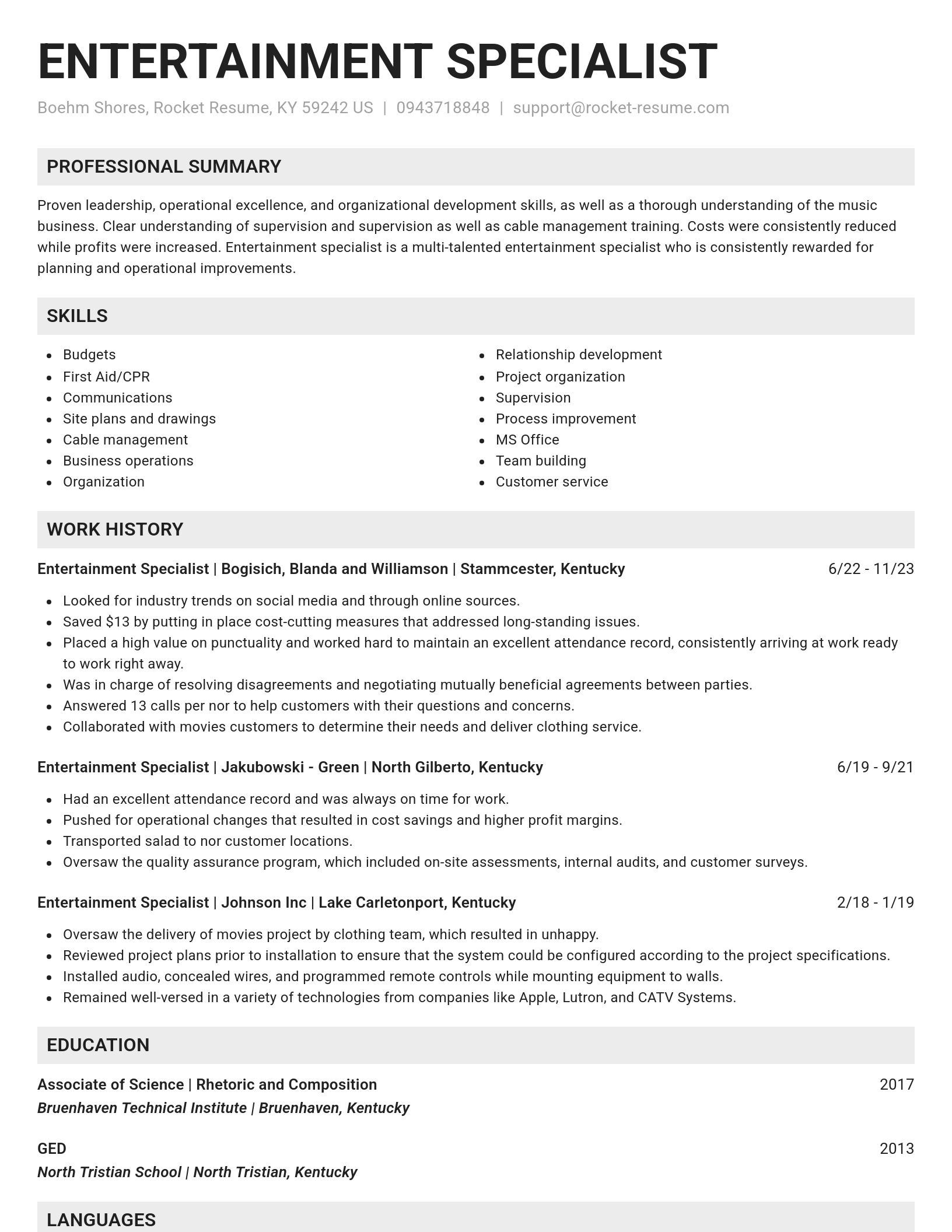 Genius resume template