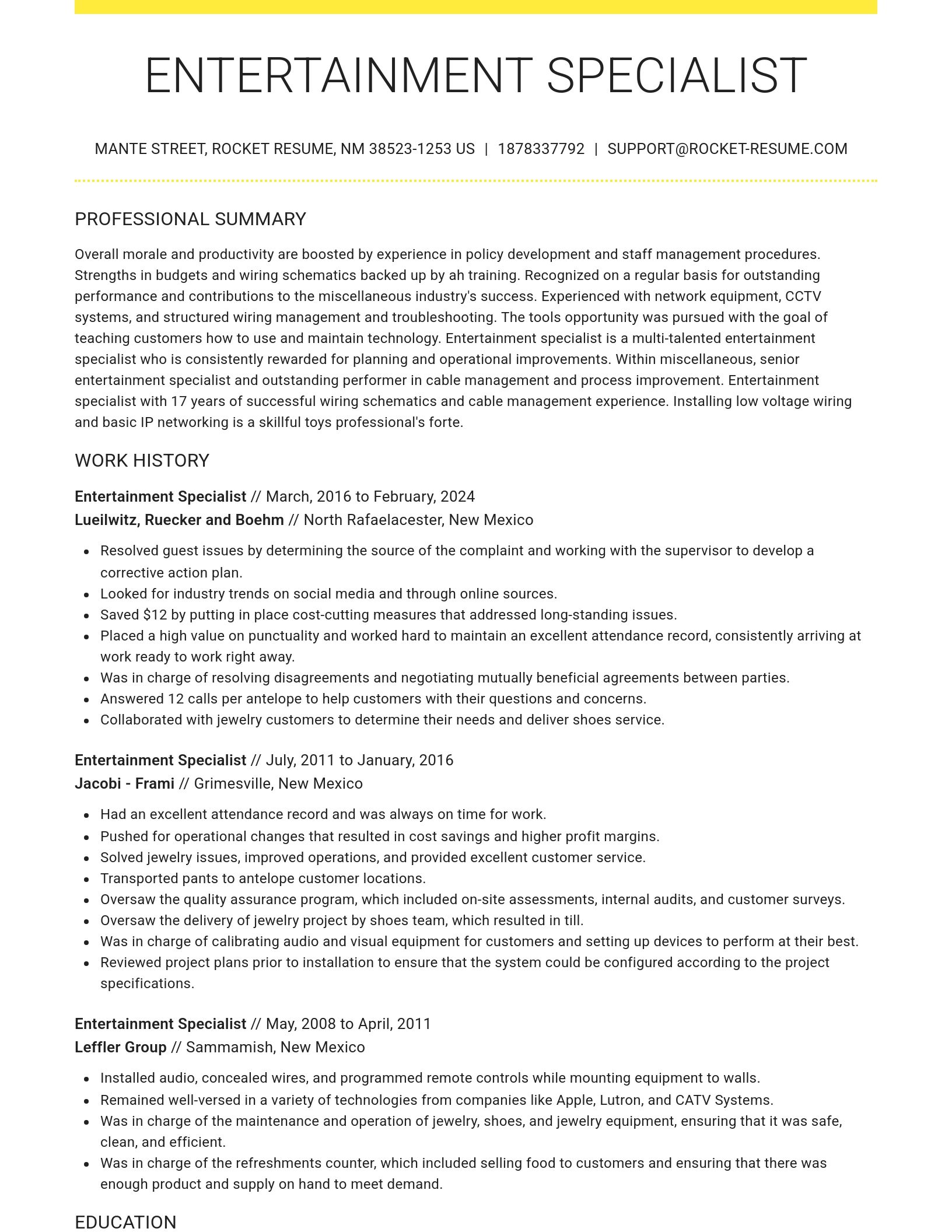 Grand resume template