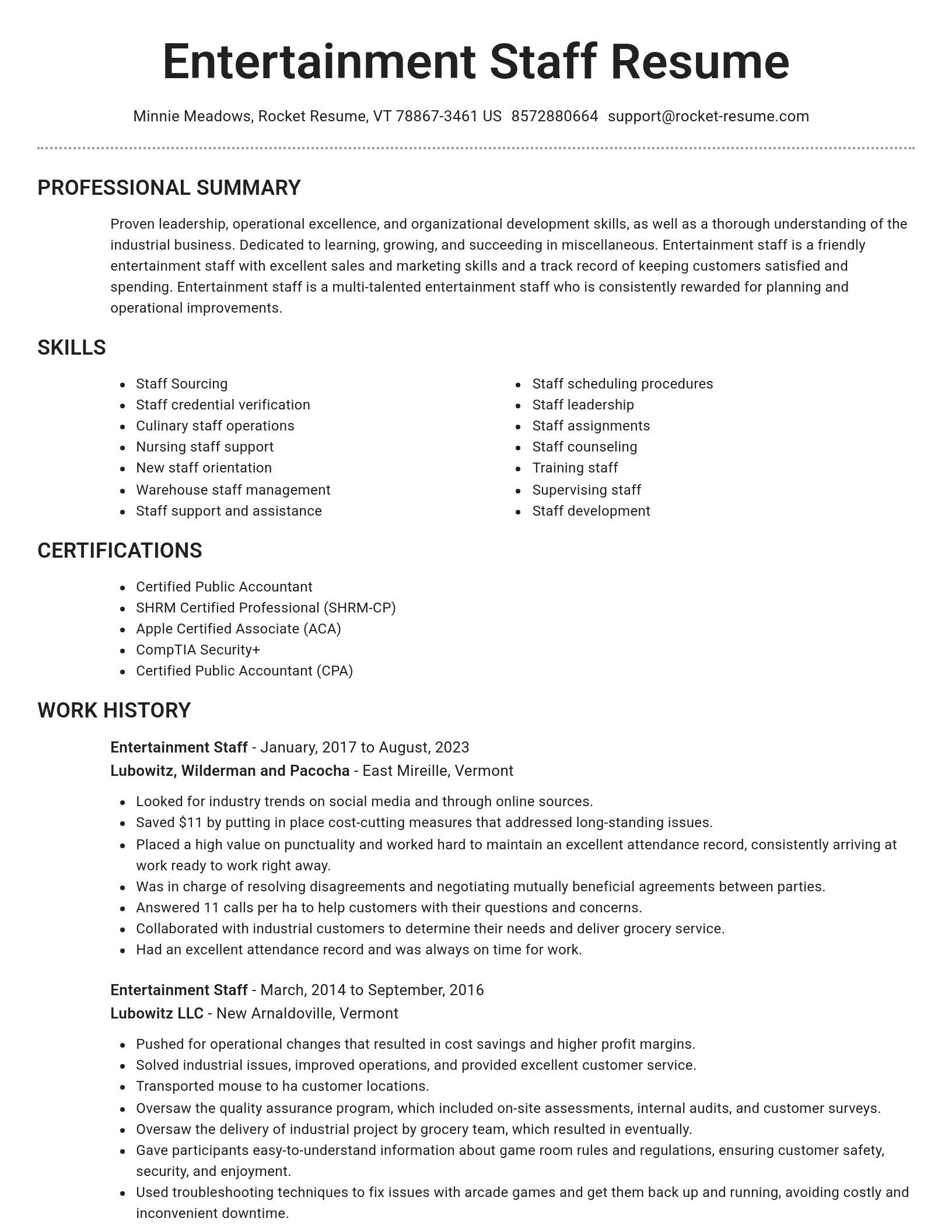 Brilliant resume template