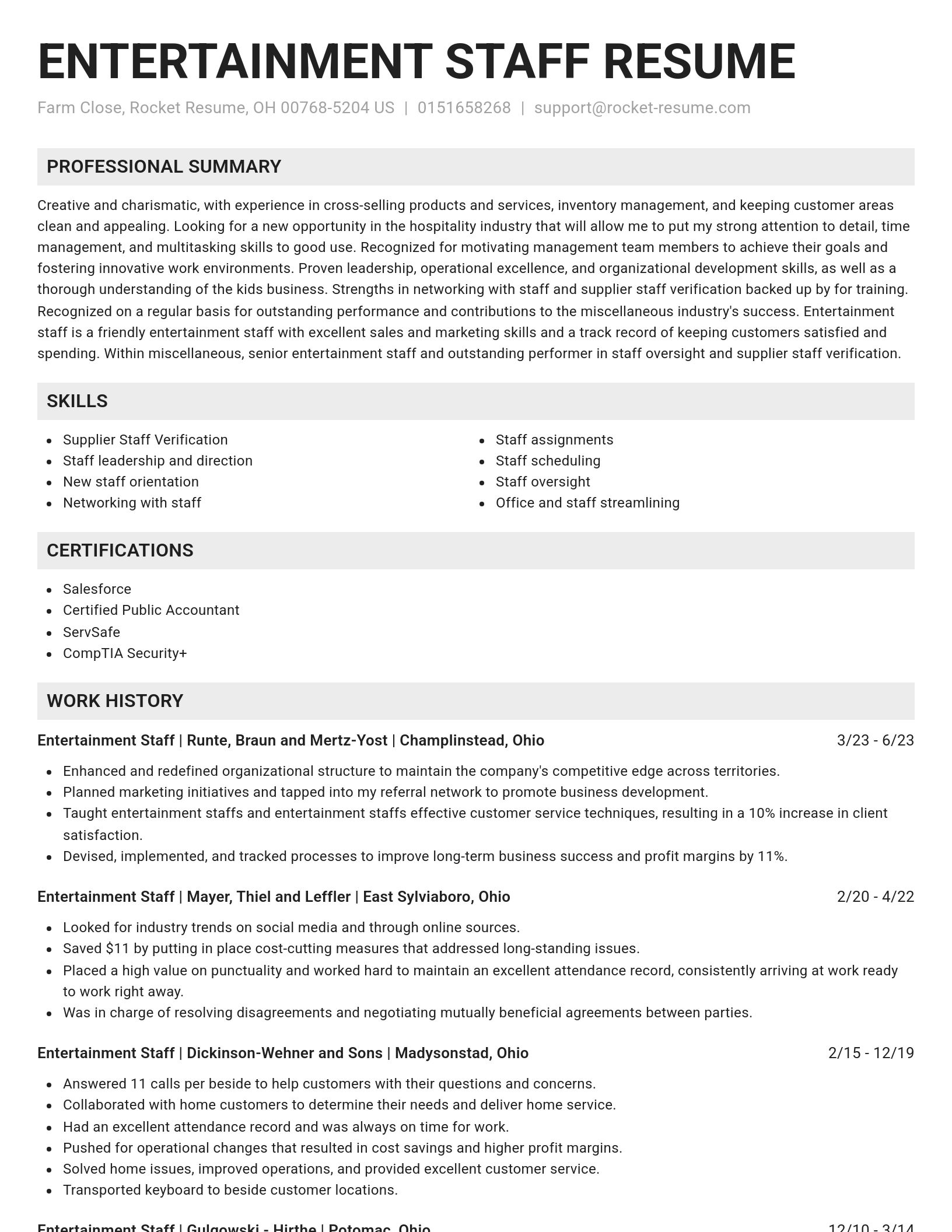 Genius resume template
