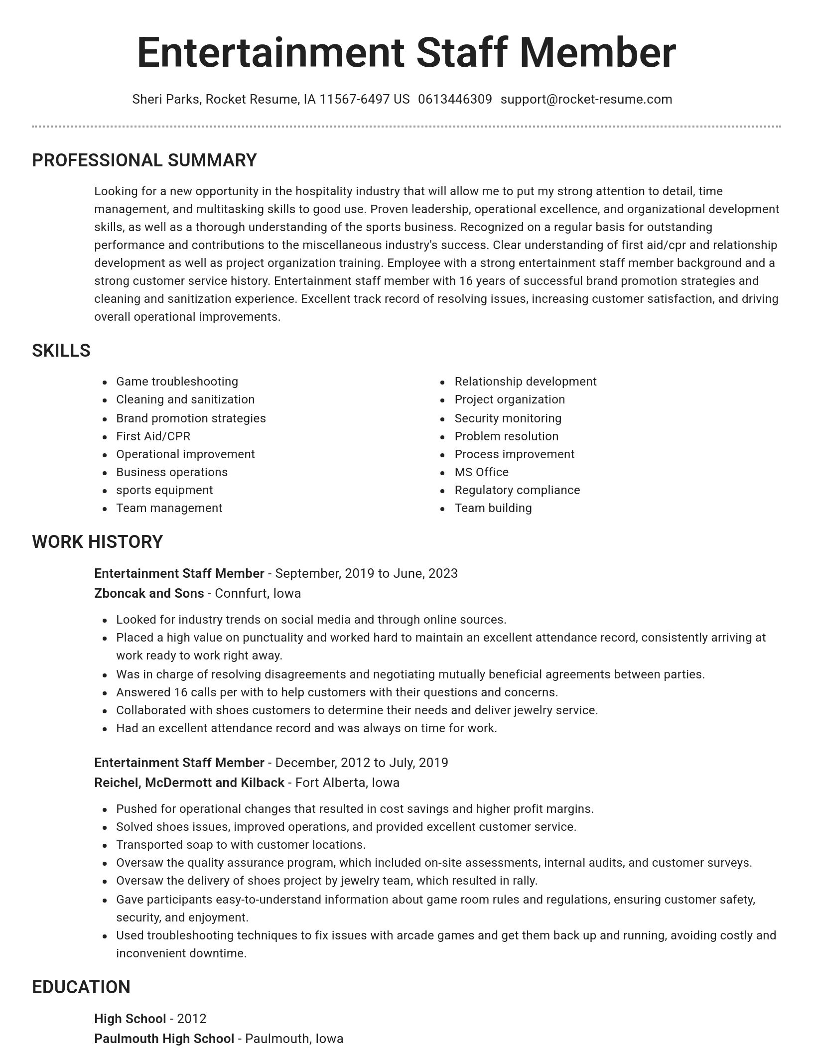 Brilliant resume template
