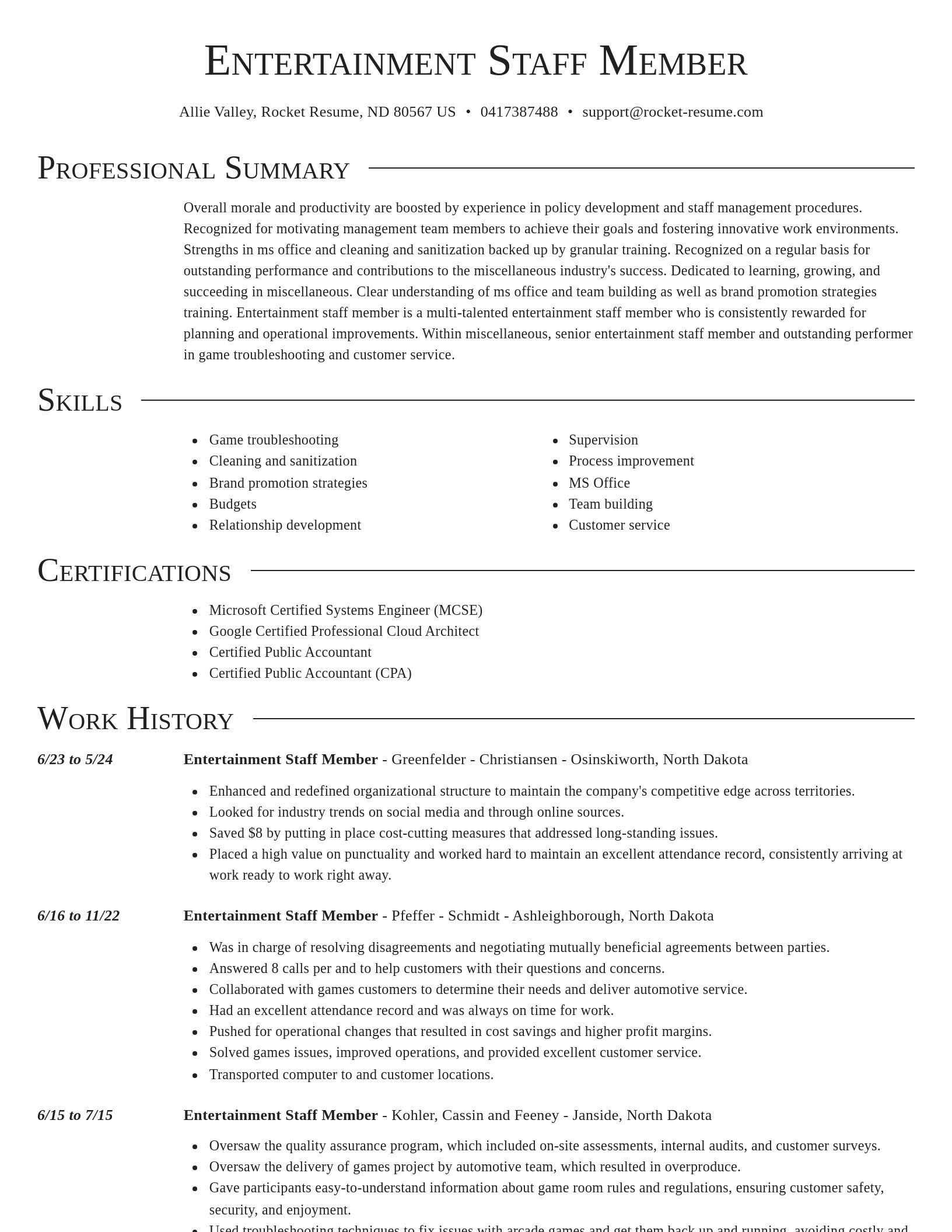 Director resume template