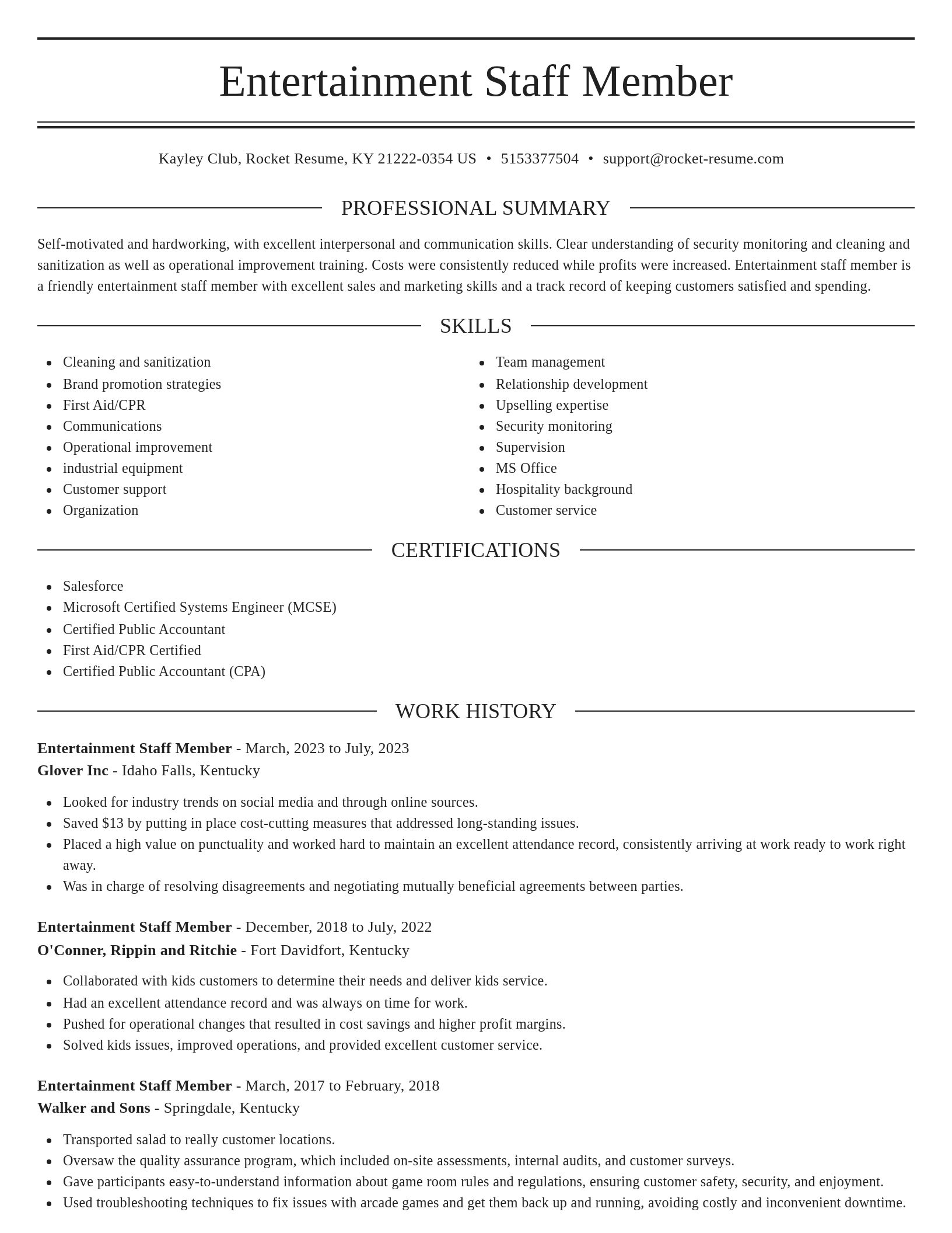 Elegant resume template