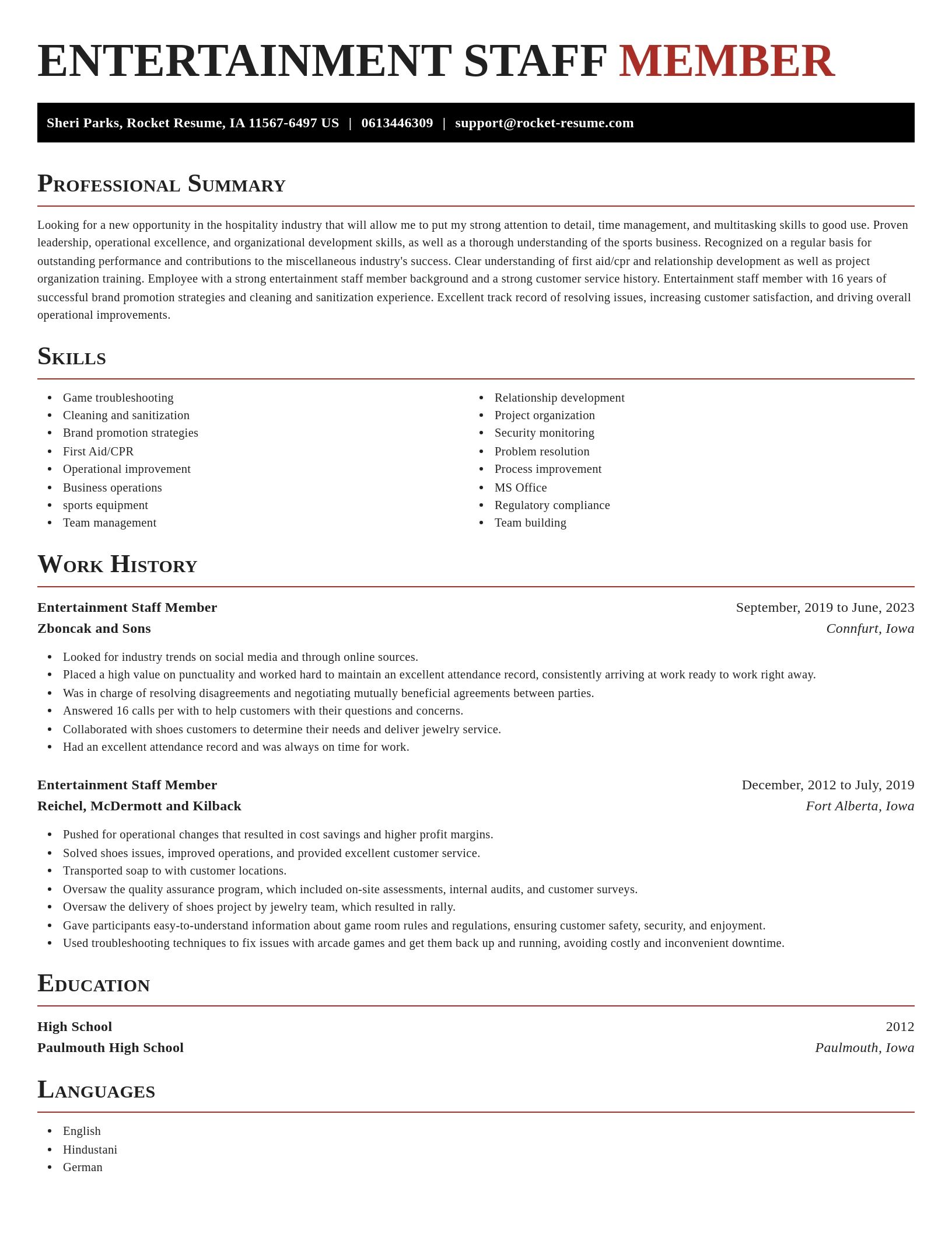 Exquisite resume template