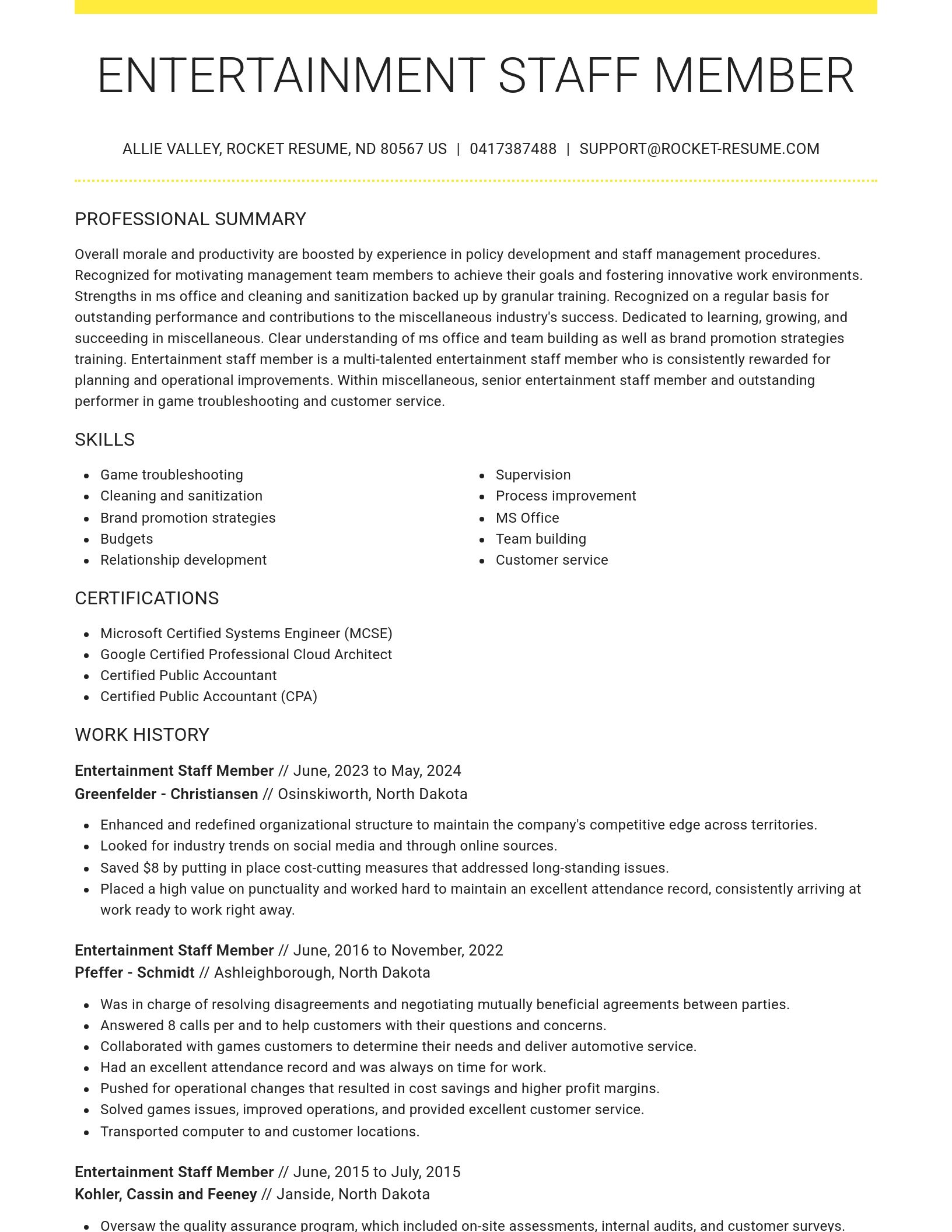 Grand resume template
