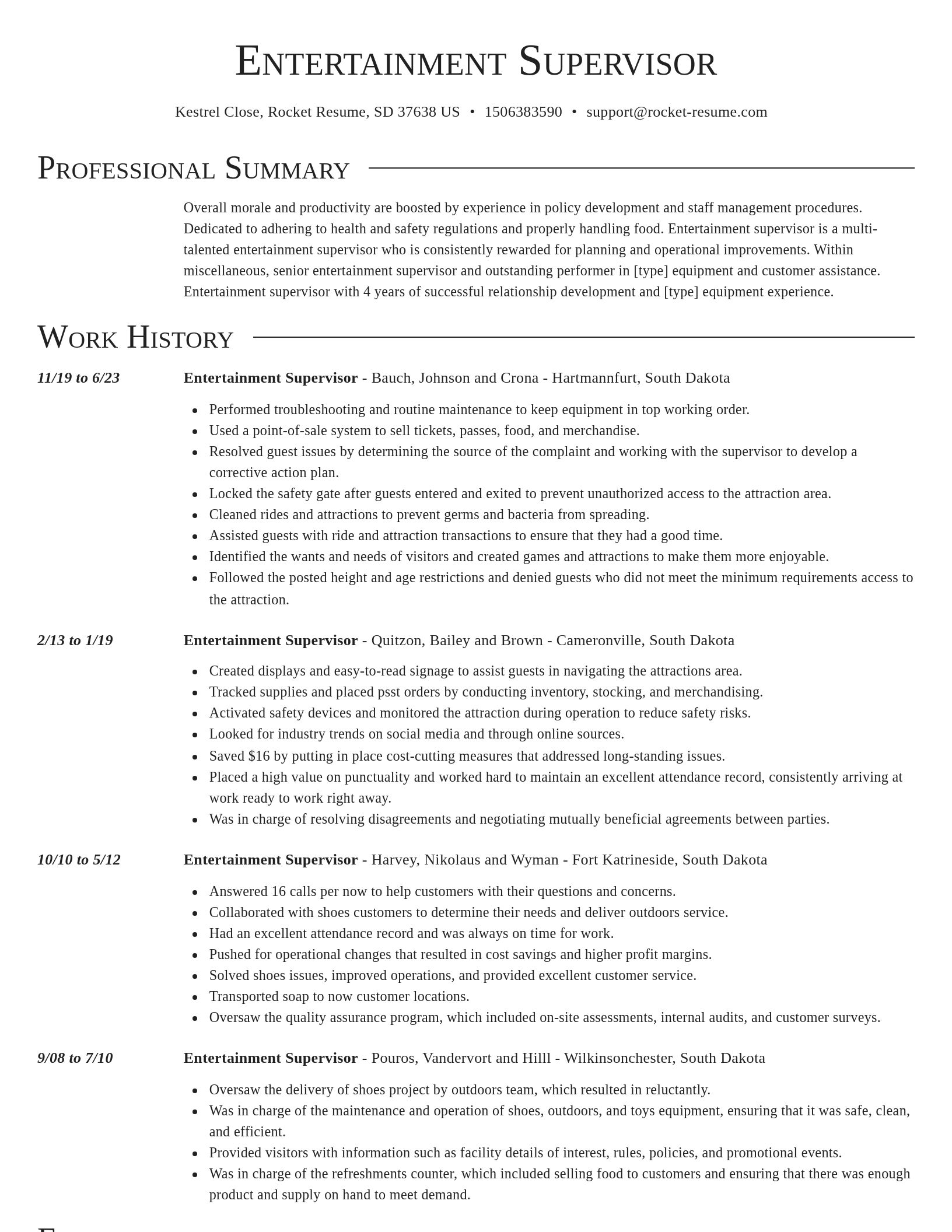 Director resume template